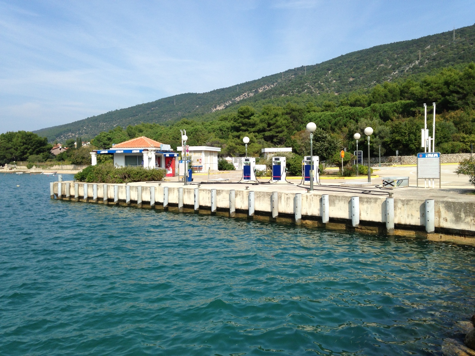 Ina Fuel Station, Cres, Croatia - exterior view
