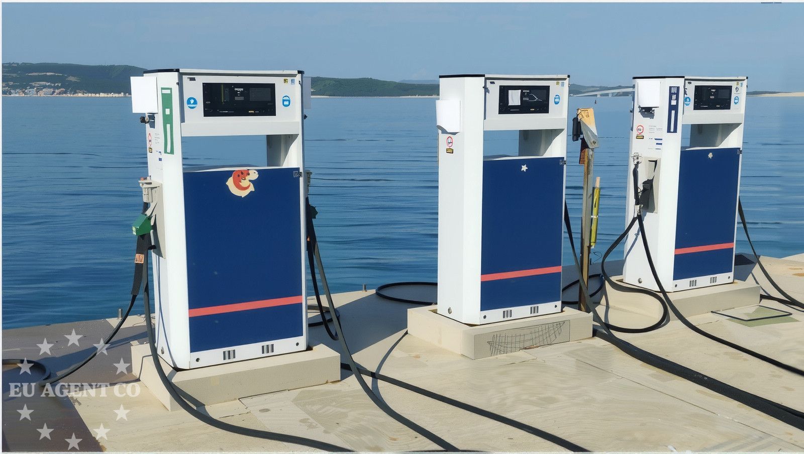 Scenic beach near Crikvenica fuel station