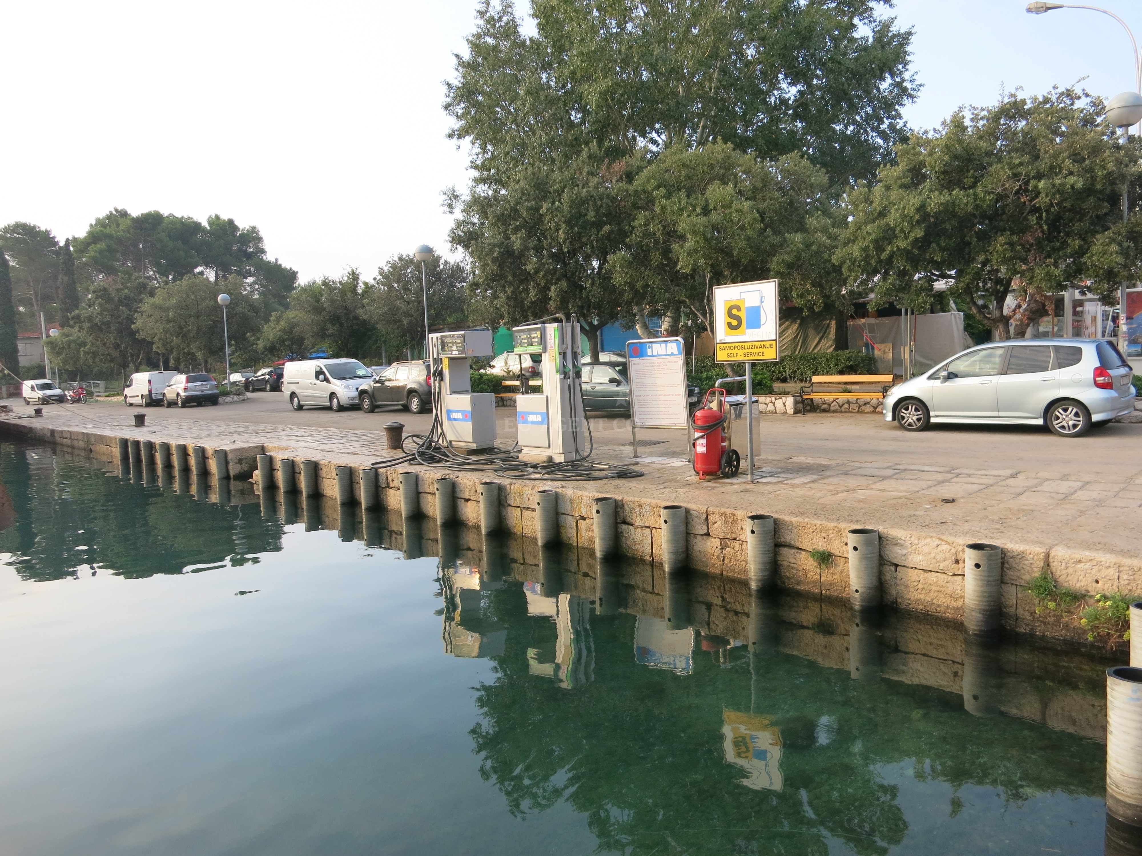 Ina Fuel Station Krk, Croatia, with Adriatic Sea view