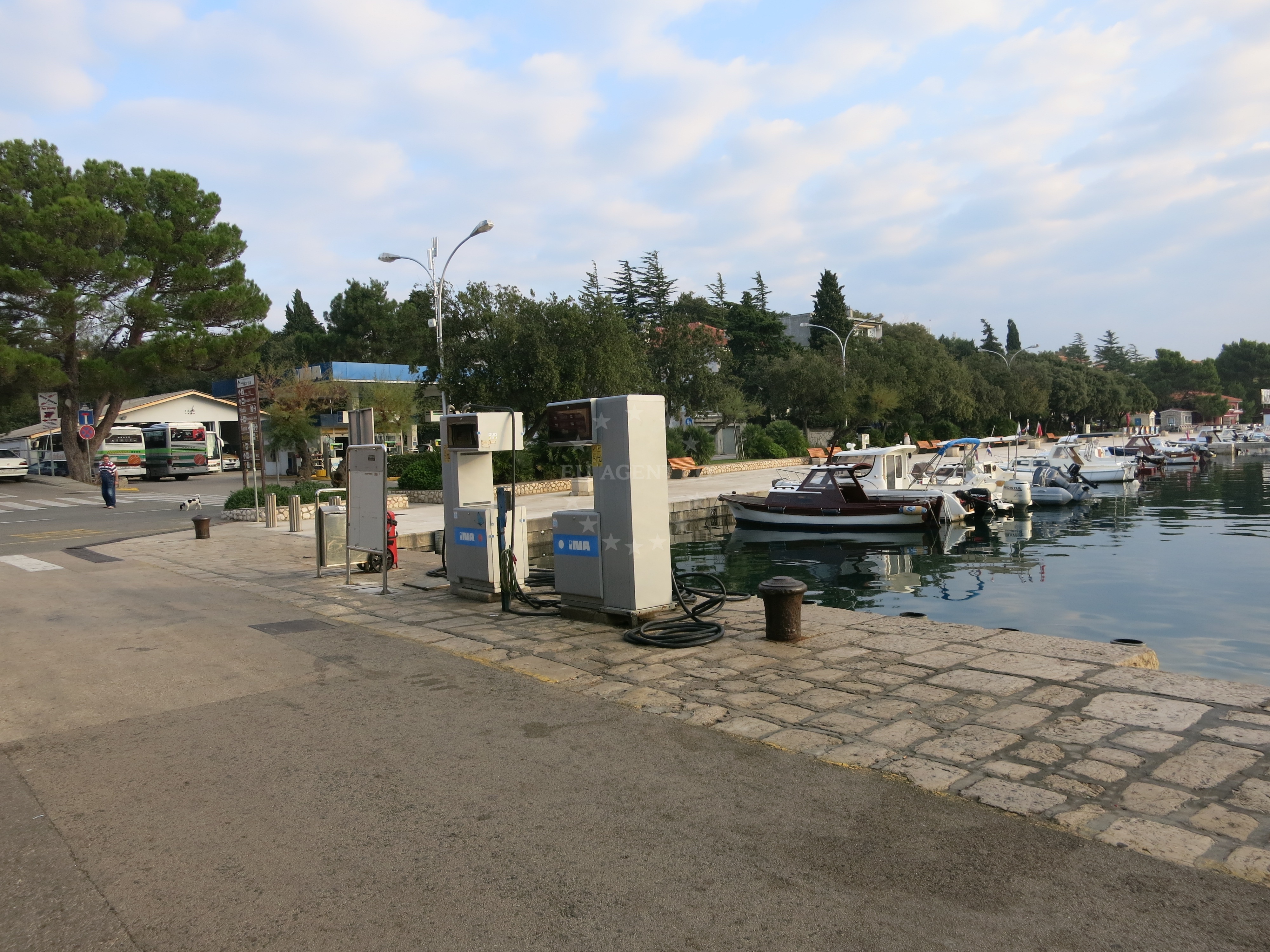 Fuel pumps at Ina Station, Krk Island, Croatia