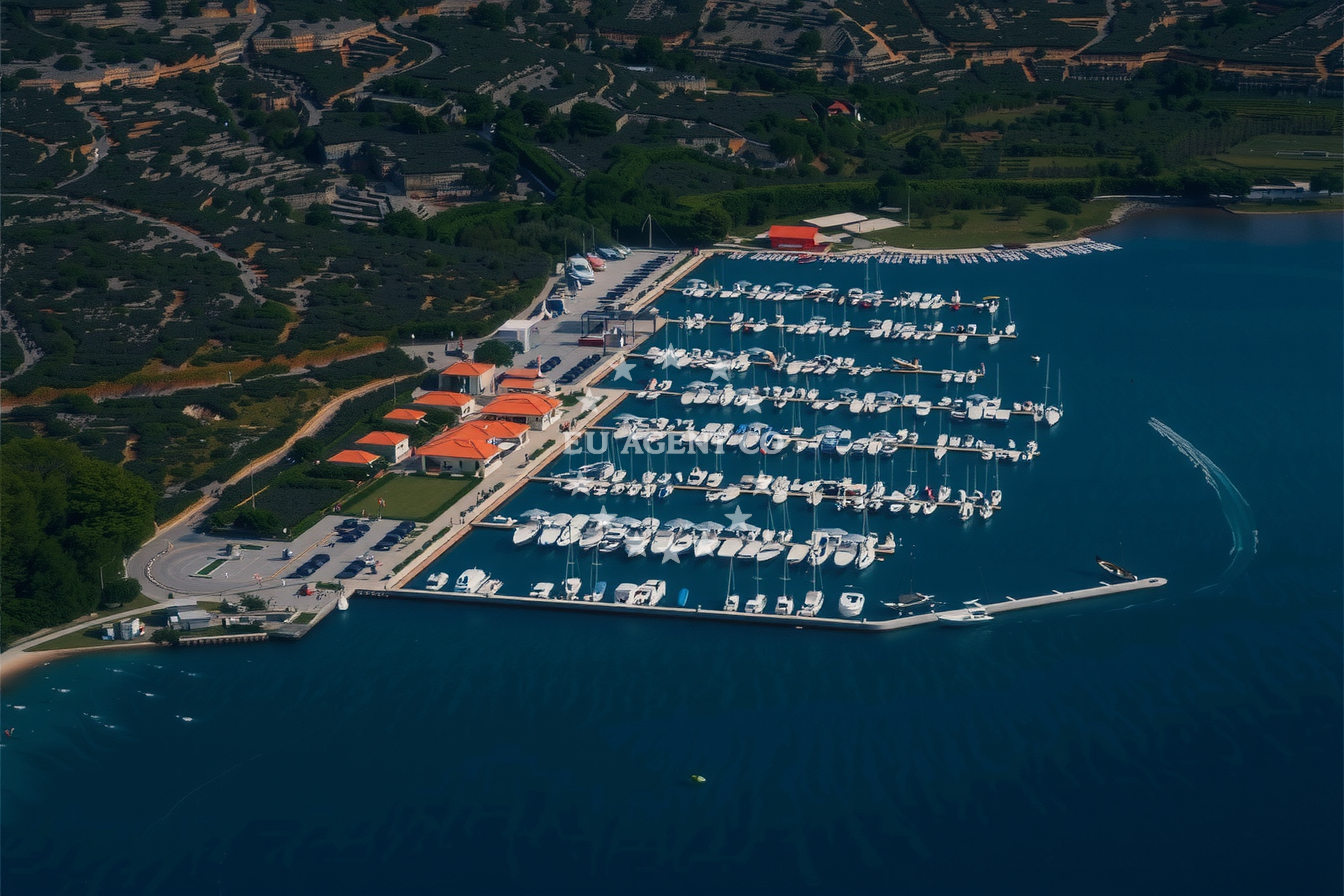 Fuel station located inland, 100 meters from the coast, Krk Island