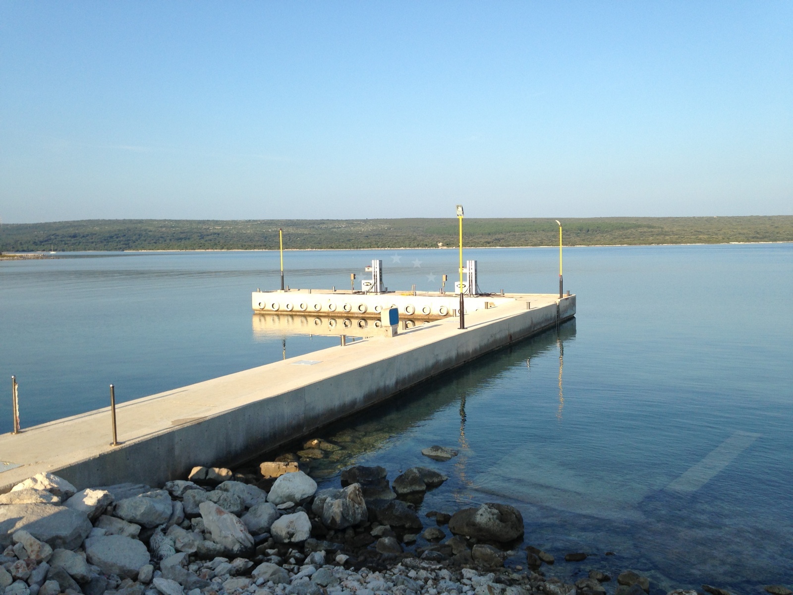 Café area at Tifon Fuel Station, Nerezine, Croatia