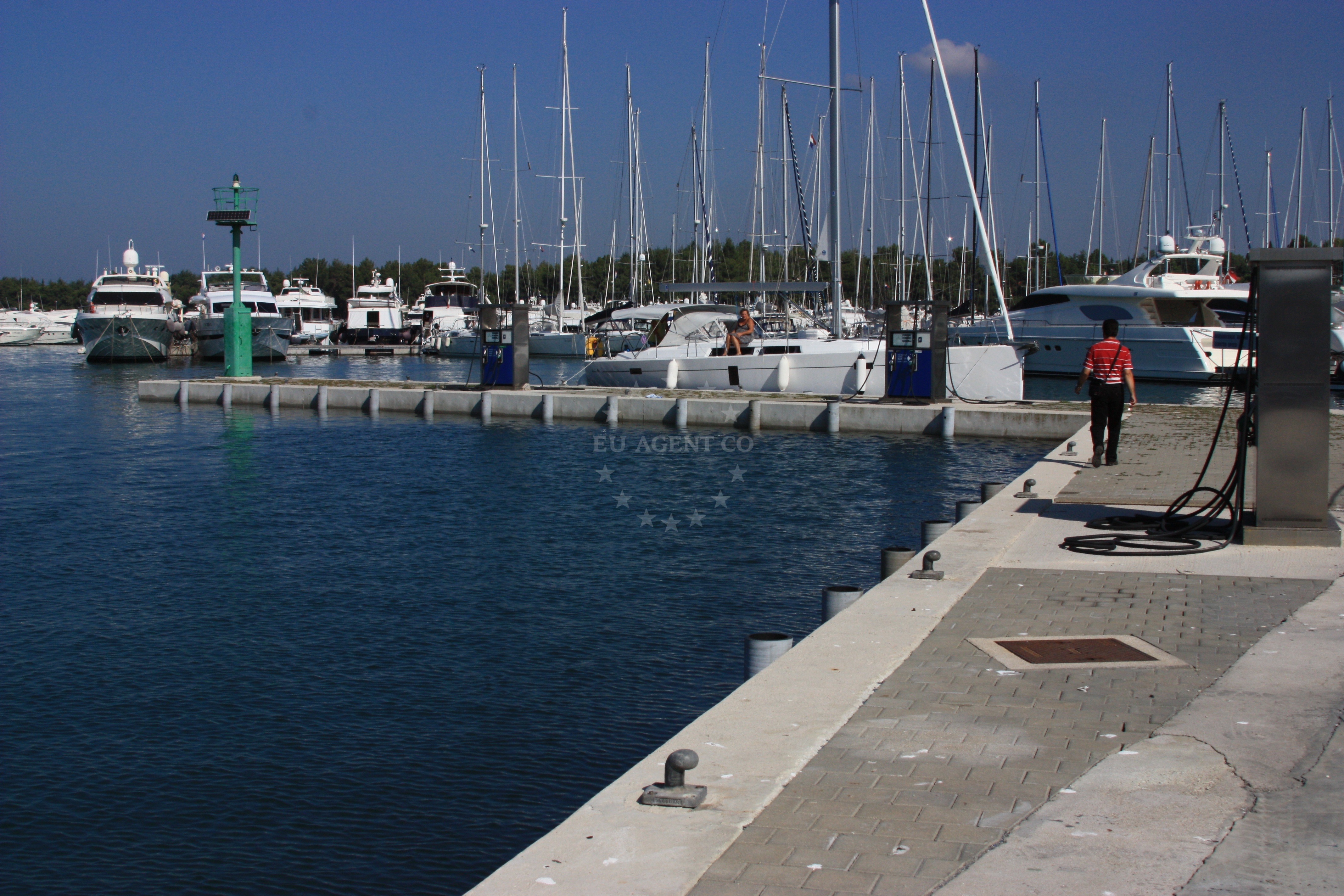 Crodux fuel station building with OMV branding, Novigrad Istarski, Croatia