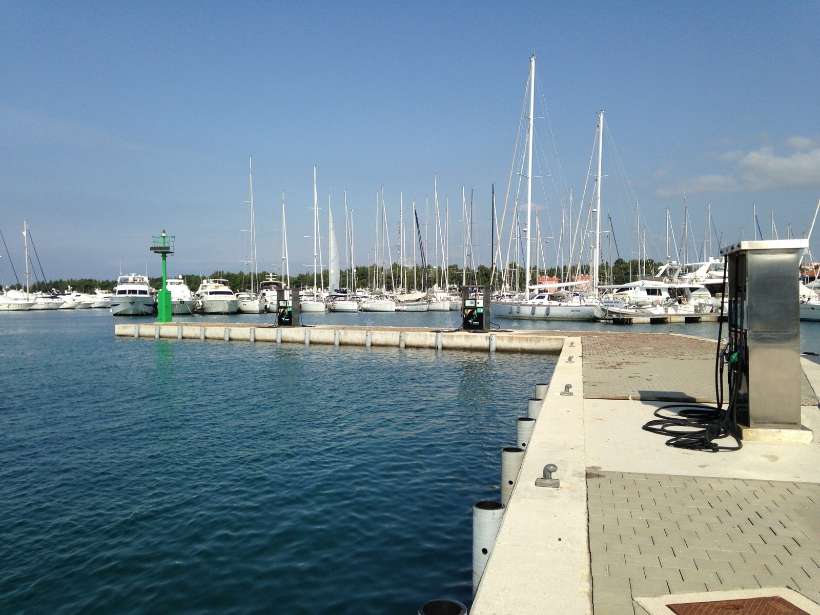 Fuel pumps at Crodux station, Novigrad Istarski, Croatia