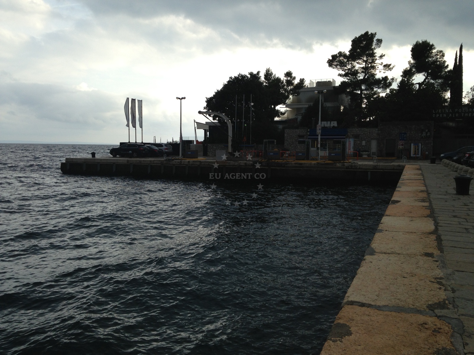 Fuel station in Opatija, Croatia, with Adriatic Sea view