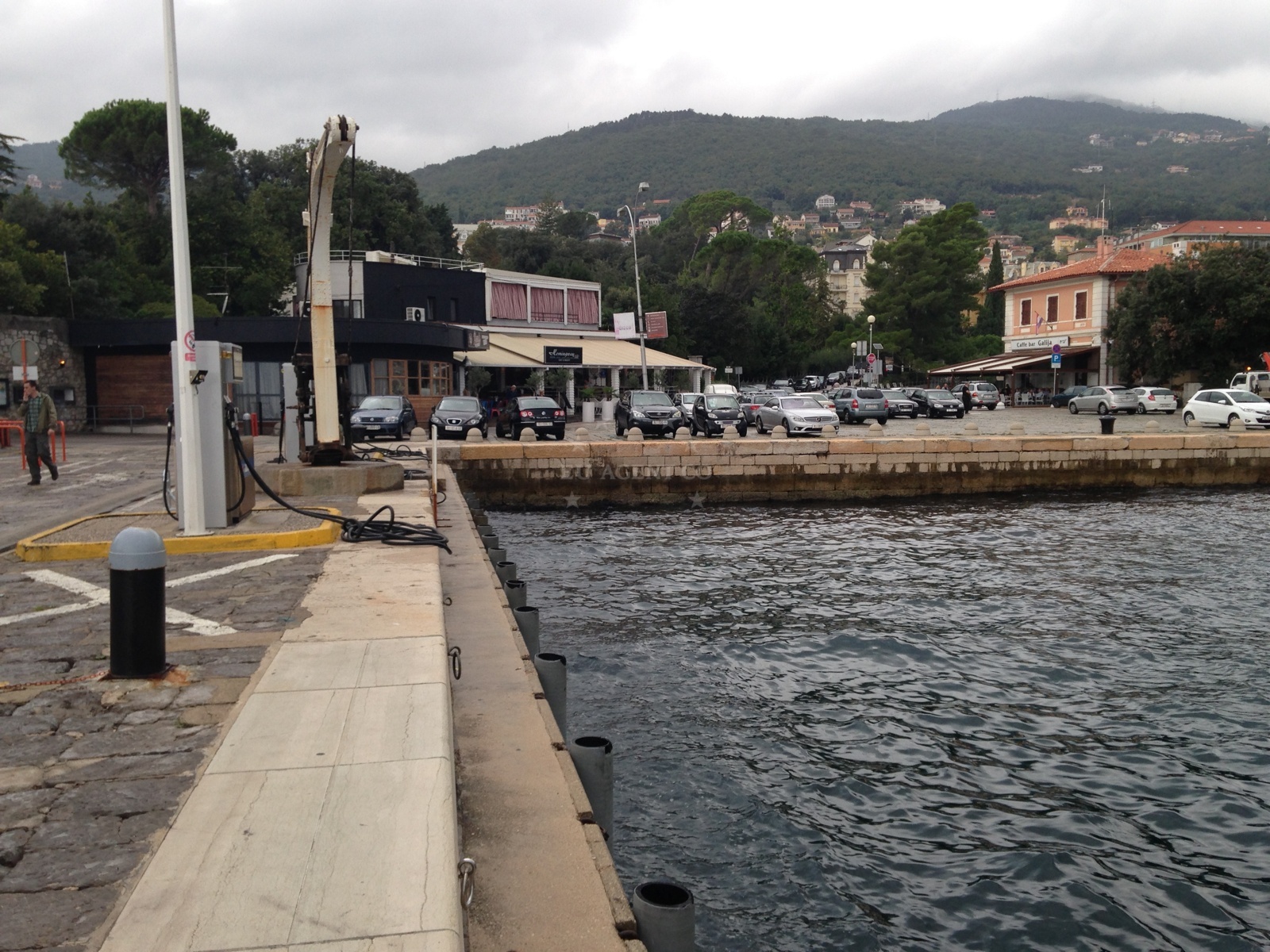 Fuel pumps at Opatija station, near Marina Admiral