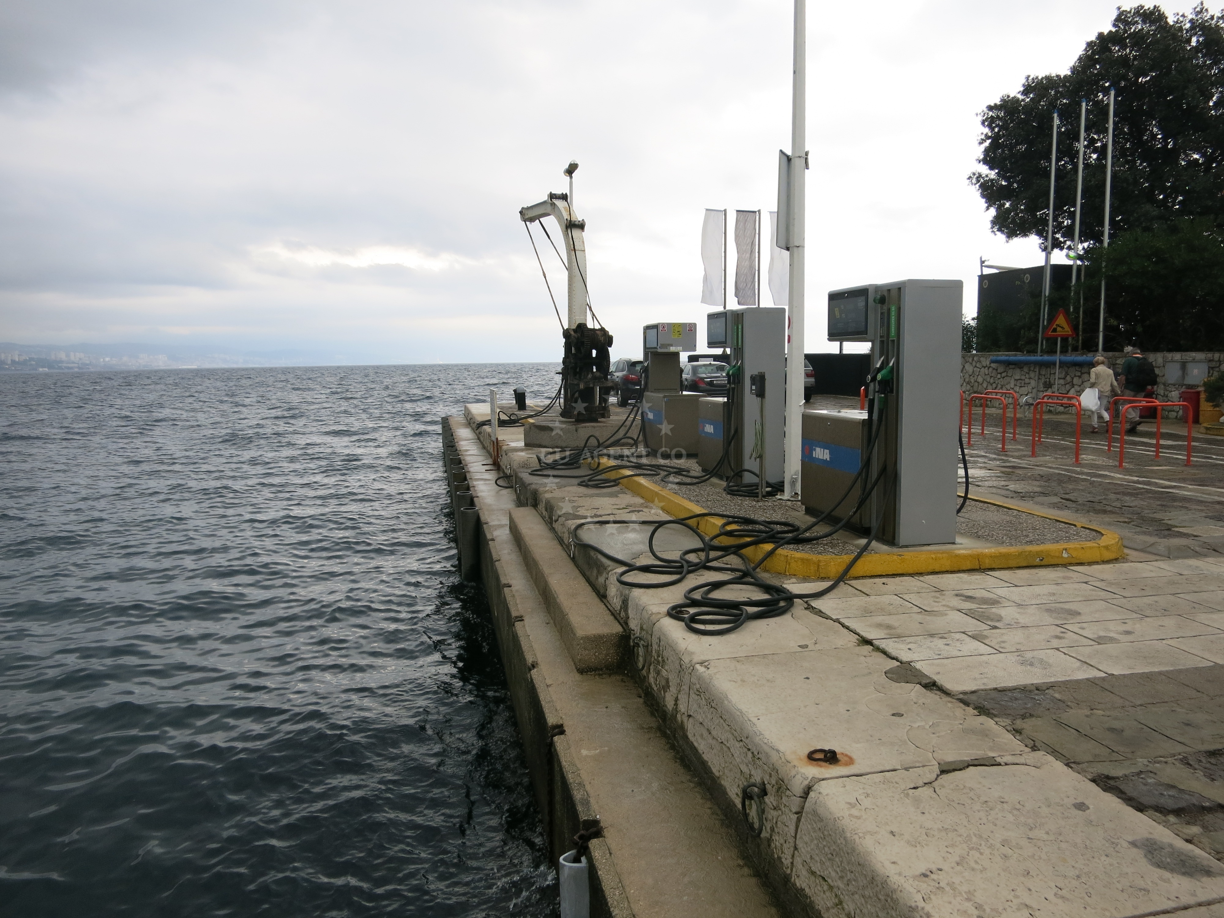 Opatija fuel station with nearby beaches and marinas