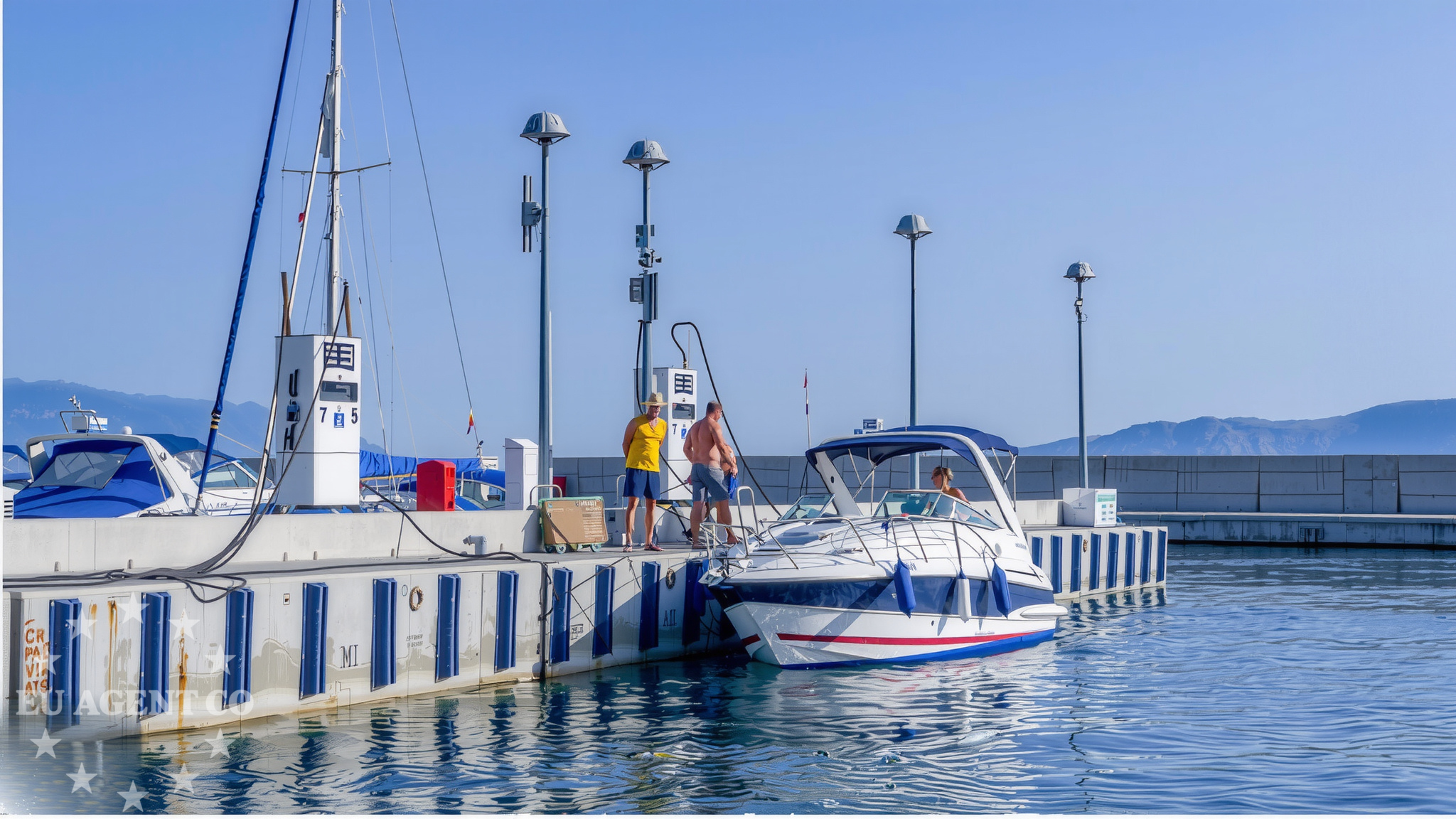 Marina Poreč located near the fuel station