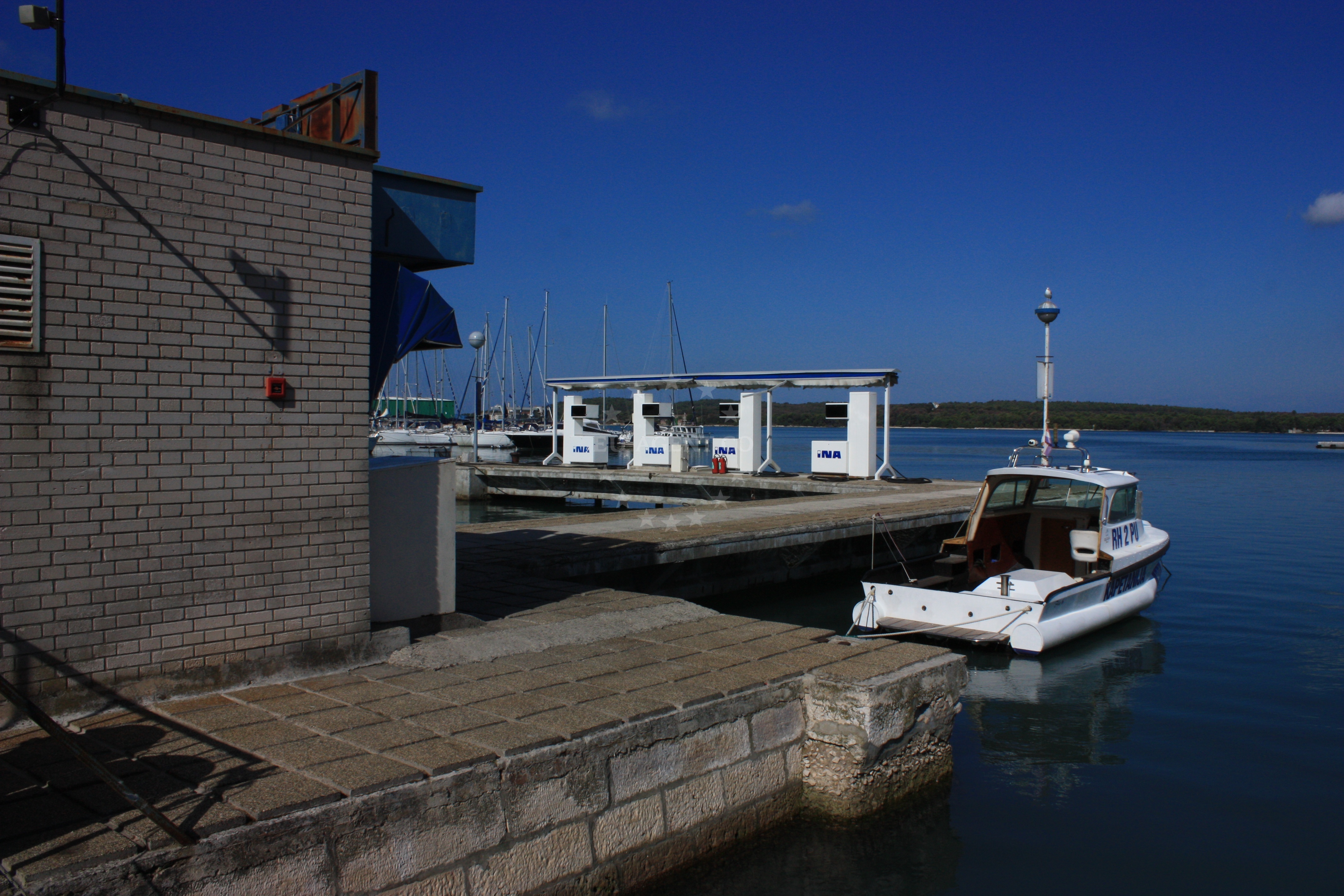 Ina Fuel Station, Pula, Croatia - Nautical refueling point with Adriatic views