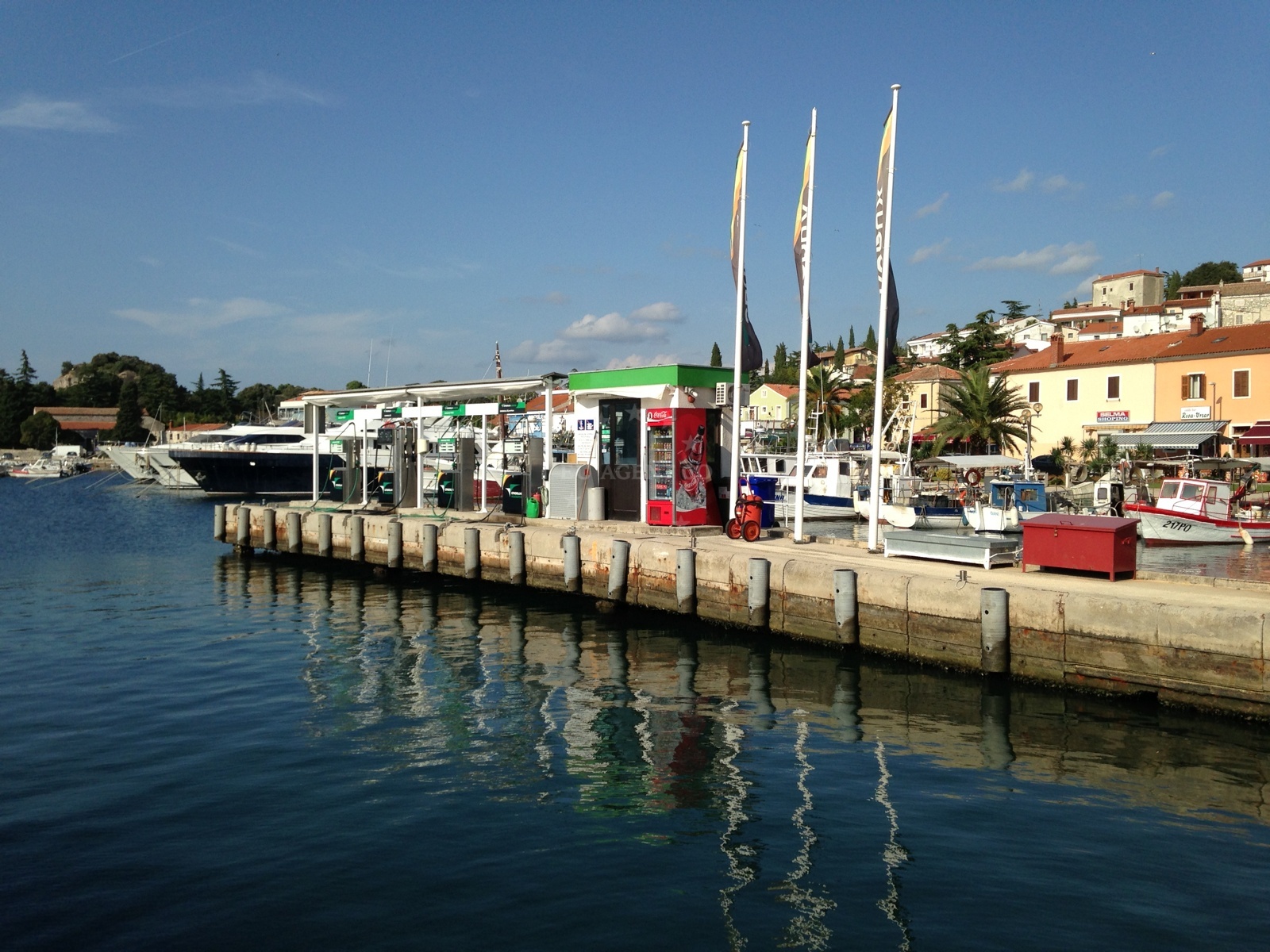 Fuel pumps at Crodux station near Vrsar, Croatia