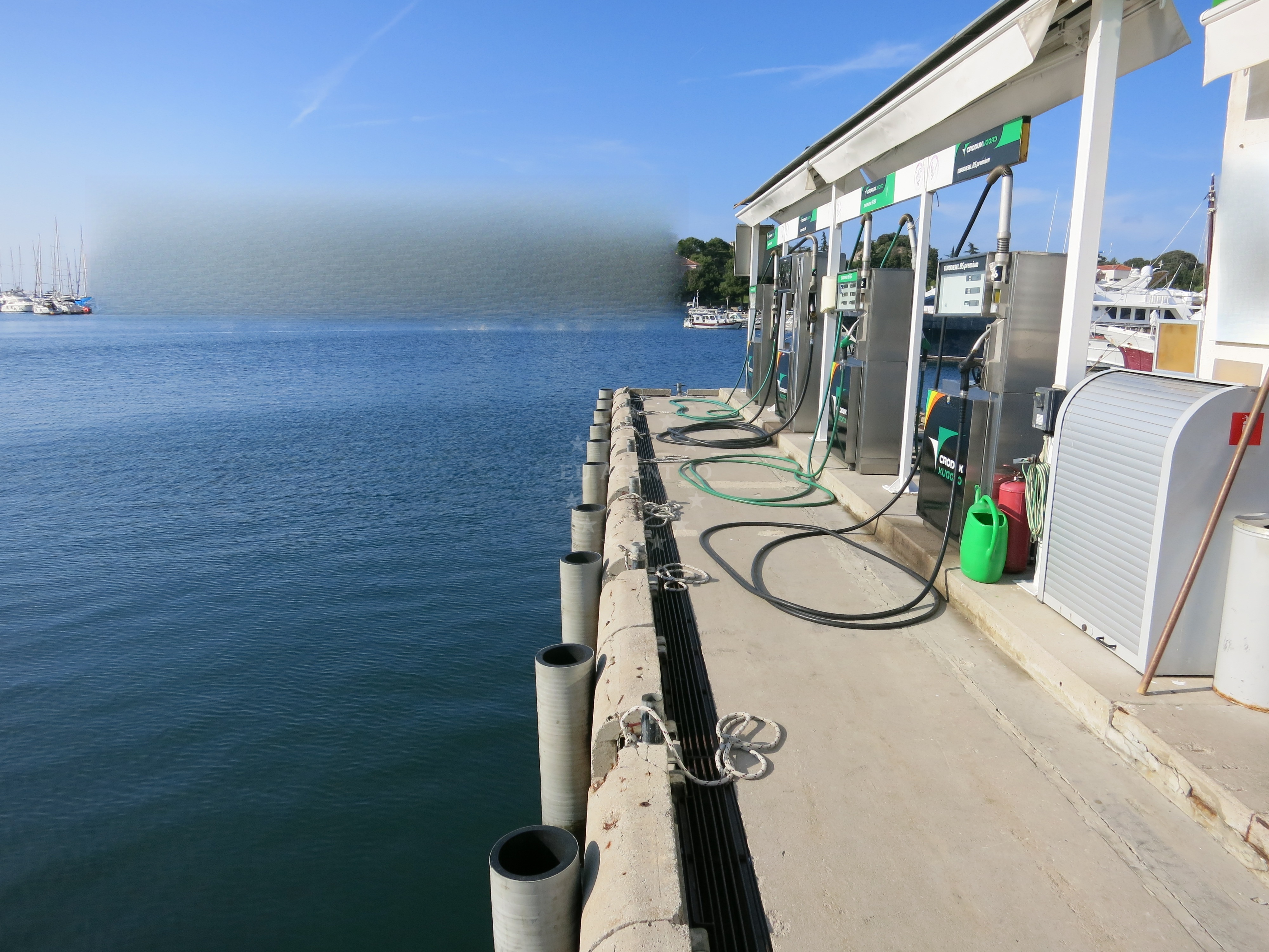 Adriatic Sea approach to Crodux fuel station in Vrsar