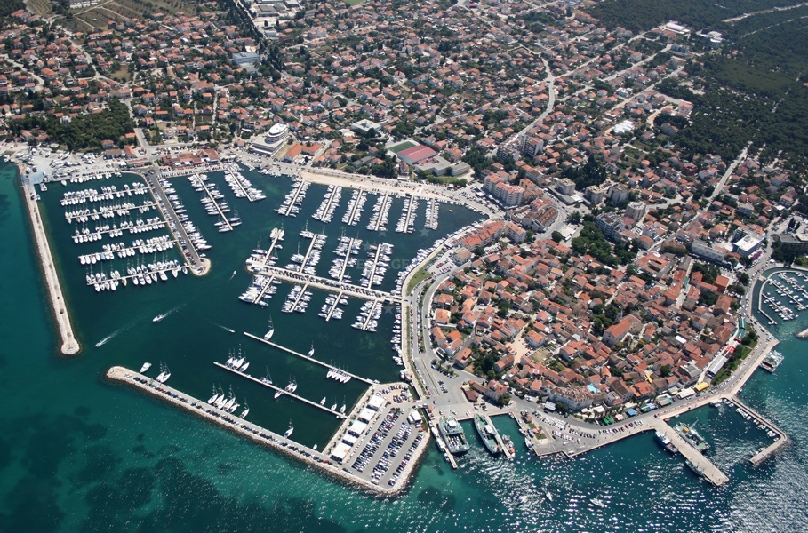 Marina Kornati jetty visible from Ina Fuel Station, Biograd na Moru