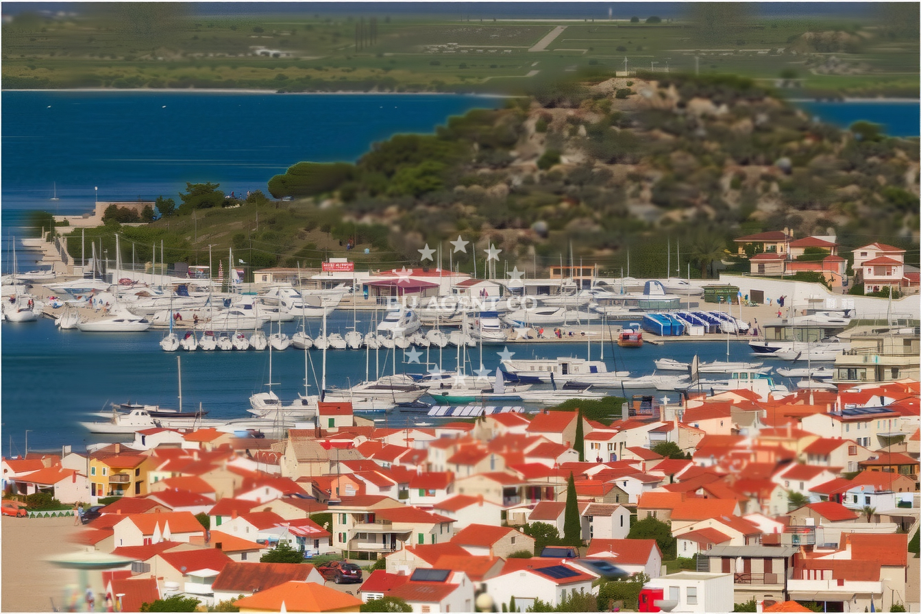Approach and location view of Flash fuel station in Fuel station in Murter on the island Murter, North Dalmatia, Croatia photo 3