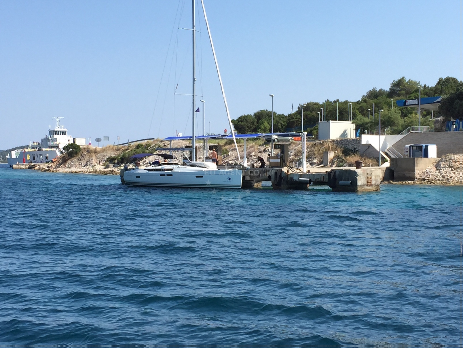 Fuel station in Korcula, South Dalmatia Croatia