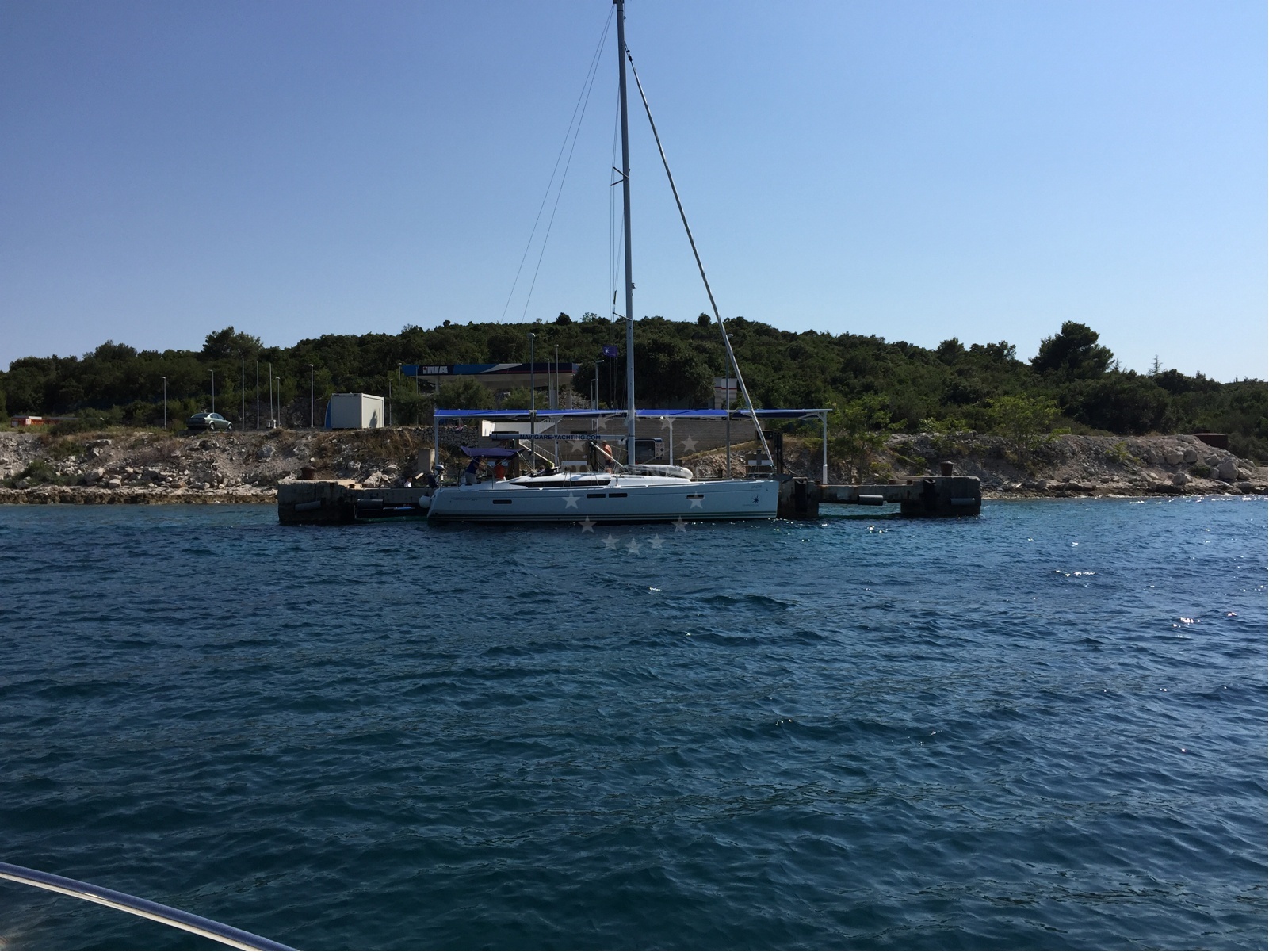 Fuel station location map, Korcula island, South Dalmatia