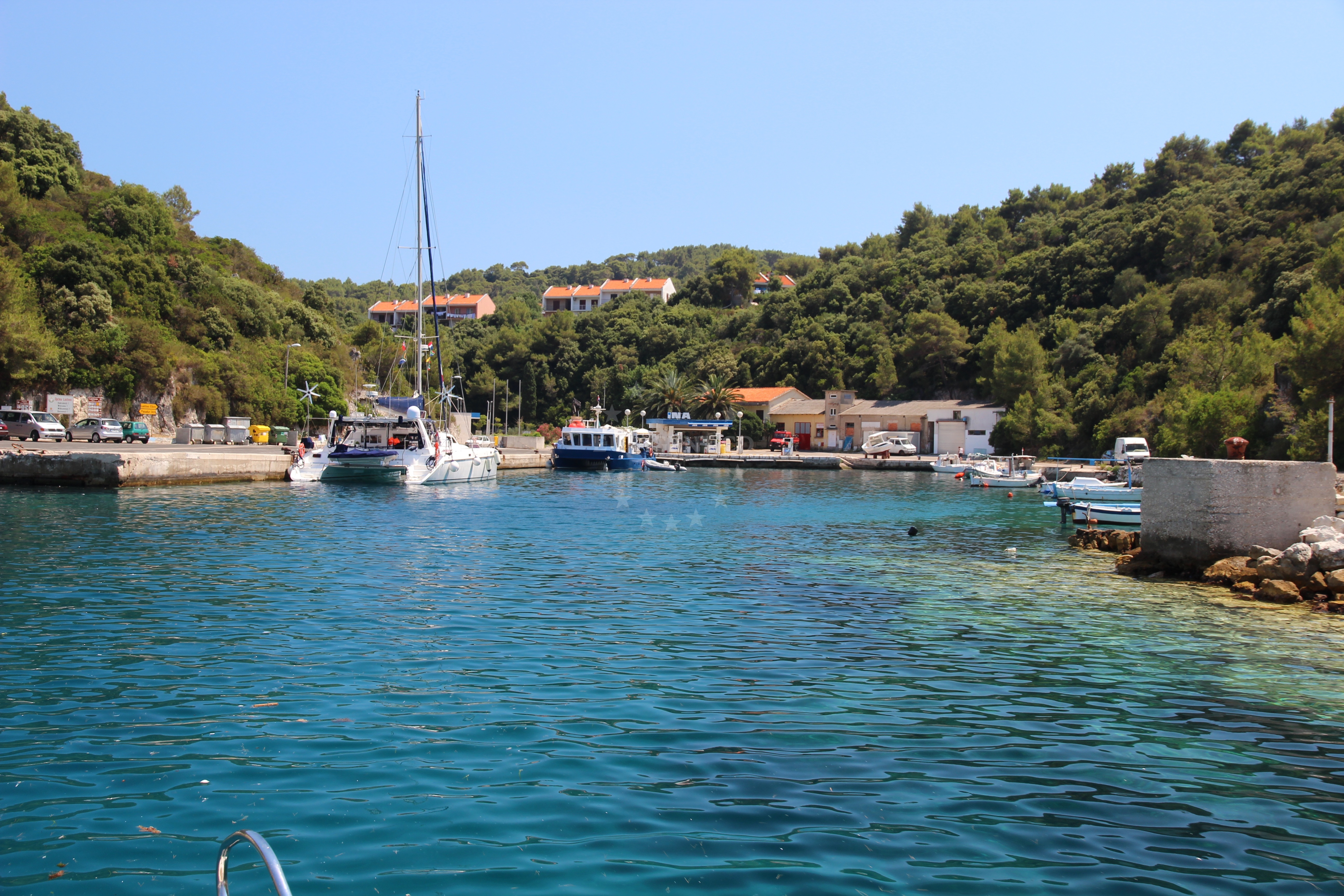Marina Solitudo approach from Ina Fuel Station, Lastovo