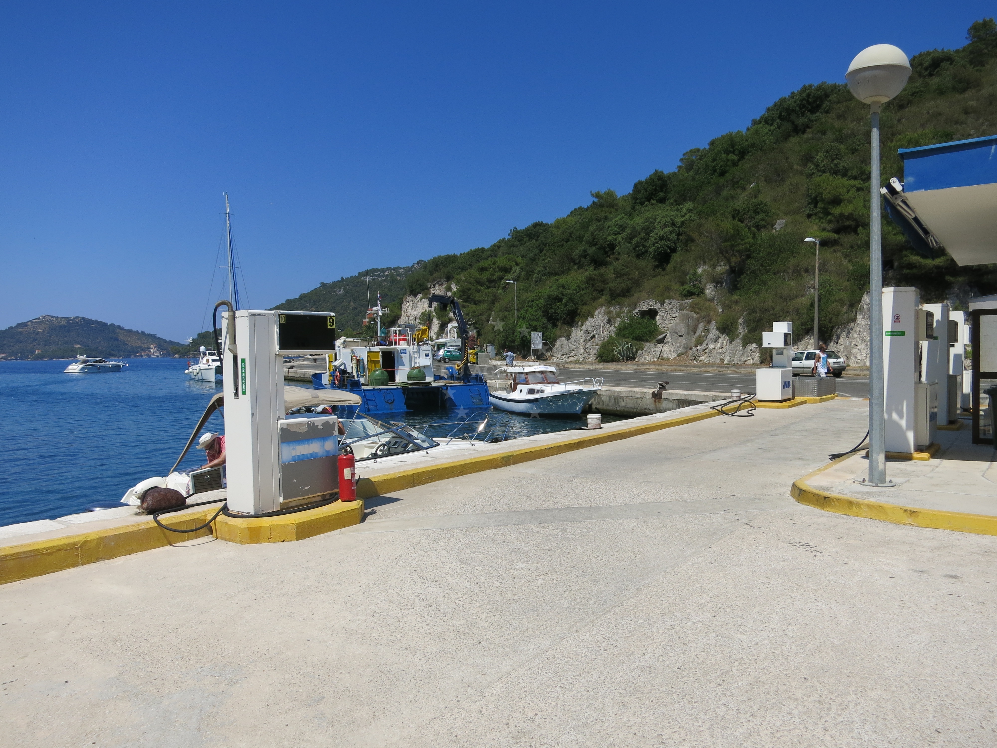 Adriatic coastline near Ina Fuel Station, Lastovo, Croatia