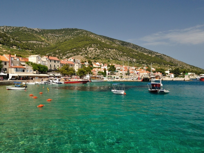 Historic village of Bol near the harbor