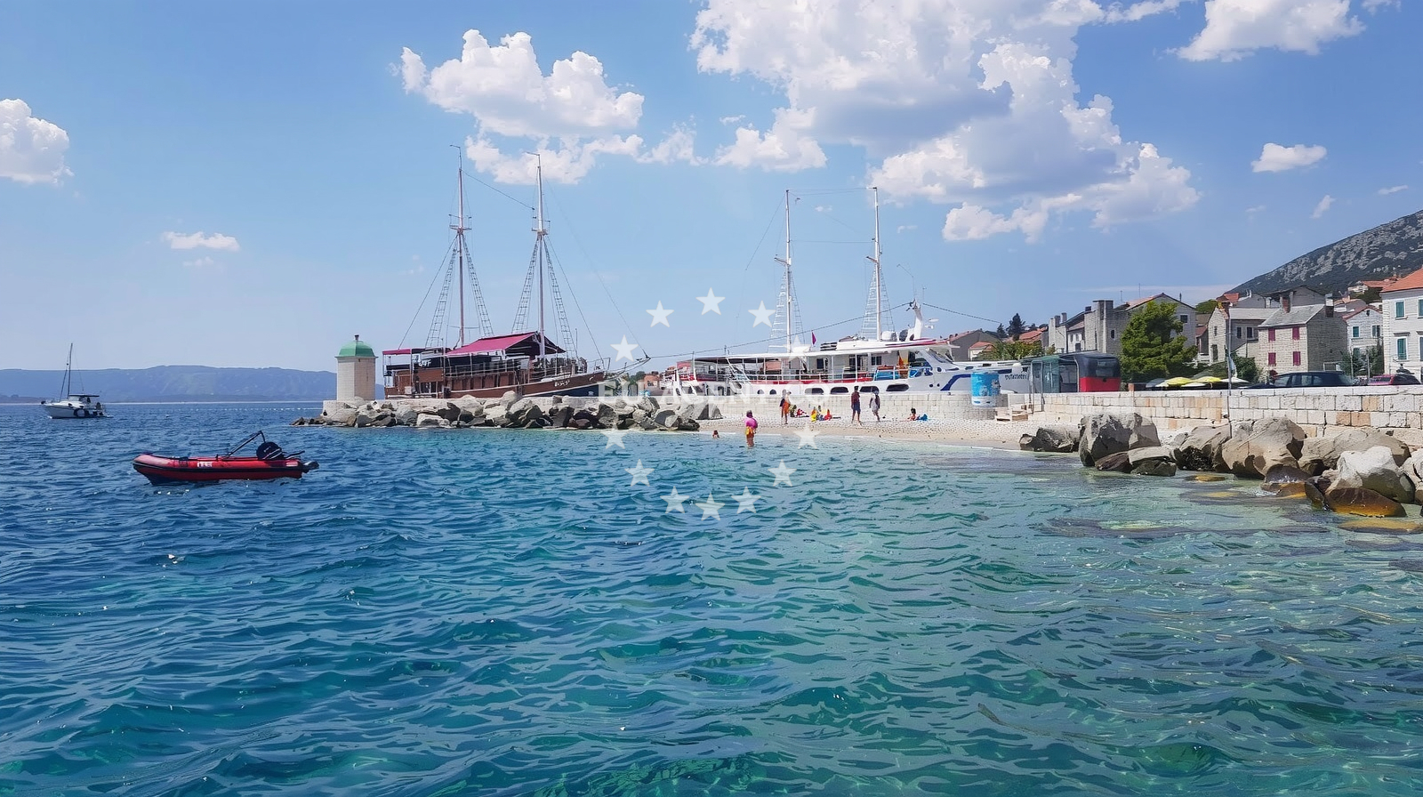 Additional view of Bol harbor in Harbour in Bol on the island Brač, Central Dalmatia, Croatia photo 7