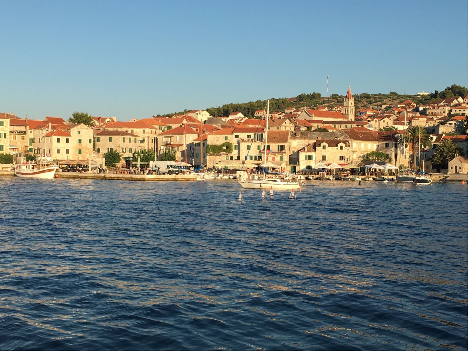 Additional view of Postira harbor in Harbour in Postira on the island Brač, Central Dalmatia, Croatia photo 12