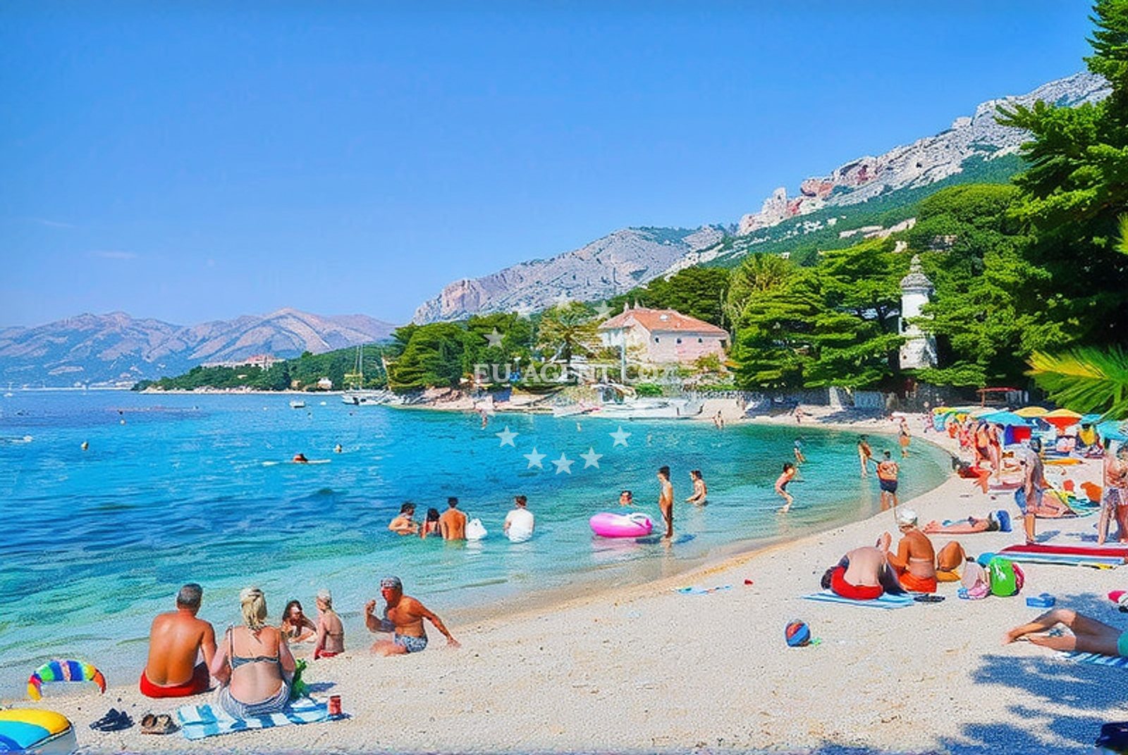 Additional view of Brela harbor in Harbour in Brela, Central Dalmatia, Croatia photo 6