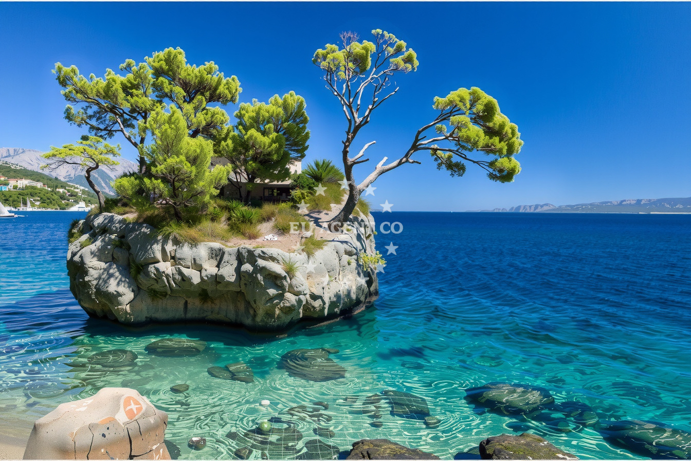 Additional view of Brela harbor in Harbour in Brela, Central Dalmatia, Croatia photo 11