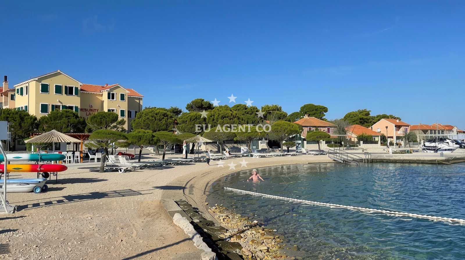 Luka Brodarica Beach with Adriatic views