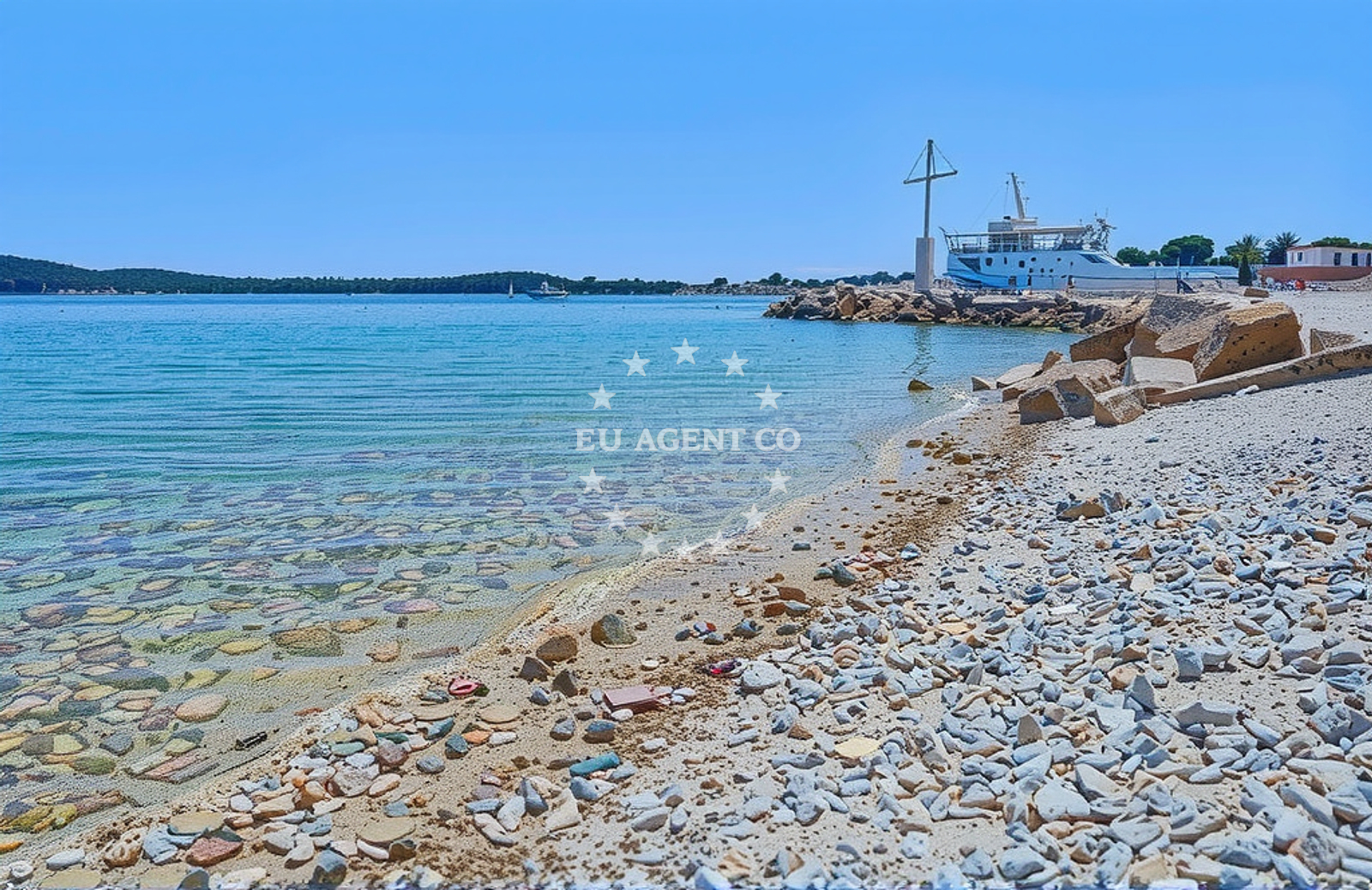 Facilities and surroundings at Borak harbor in Harbour on the island Drvenik Mali, Central Dalmatia, Croatia photo 2