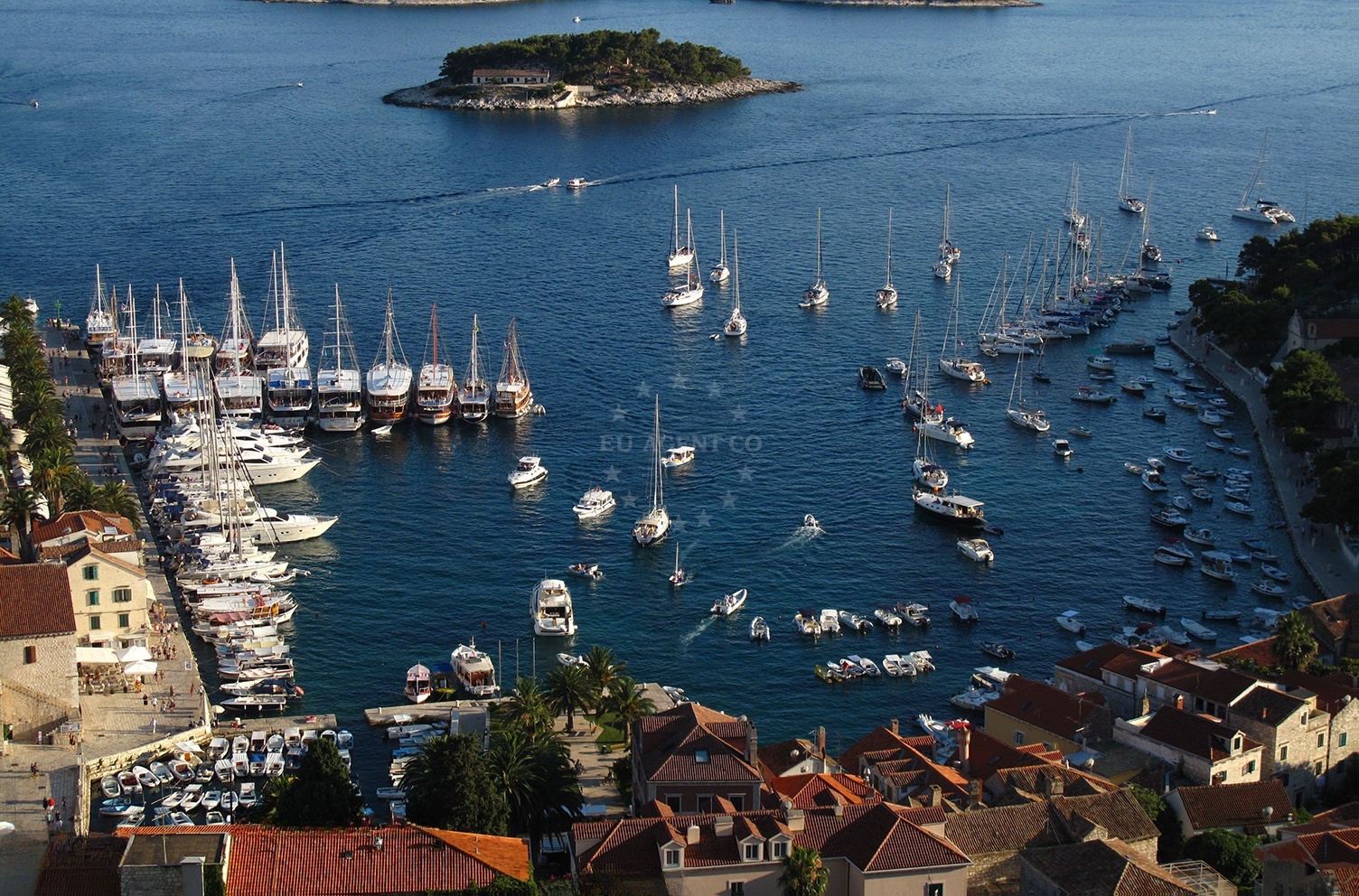 Additional view of Hvar harbor in Harbour in Hvar on the island Hvar, Central Dalmatia, Croatia photo 7