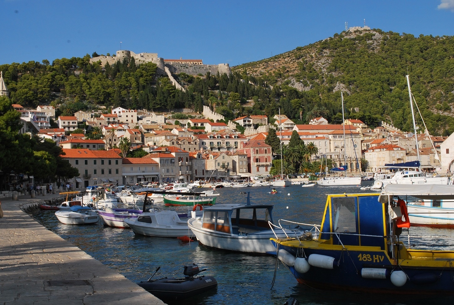 Additional view of Hvar harbor in Harbour in Hvar on the island Hvar, Central Dalmatia, Croatia photo 11