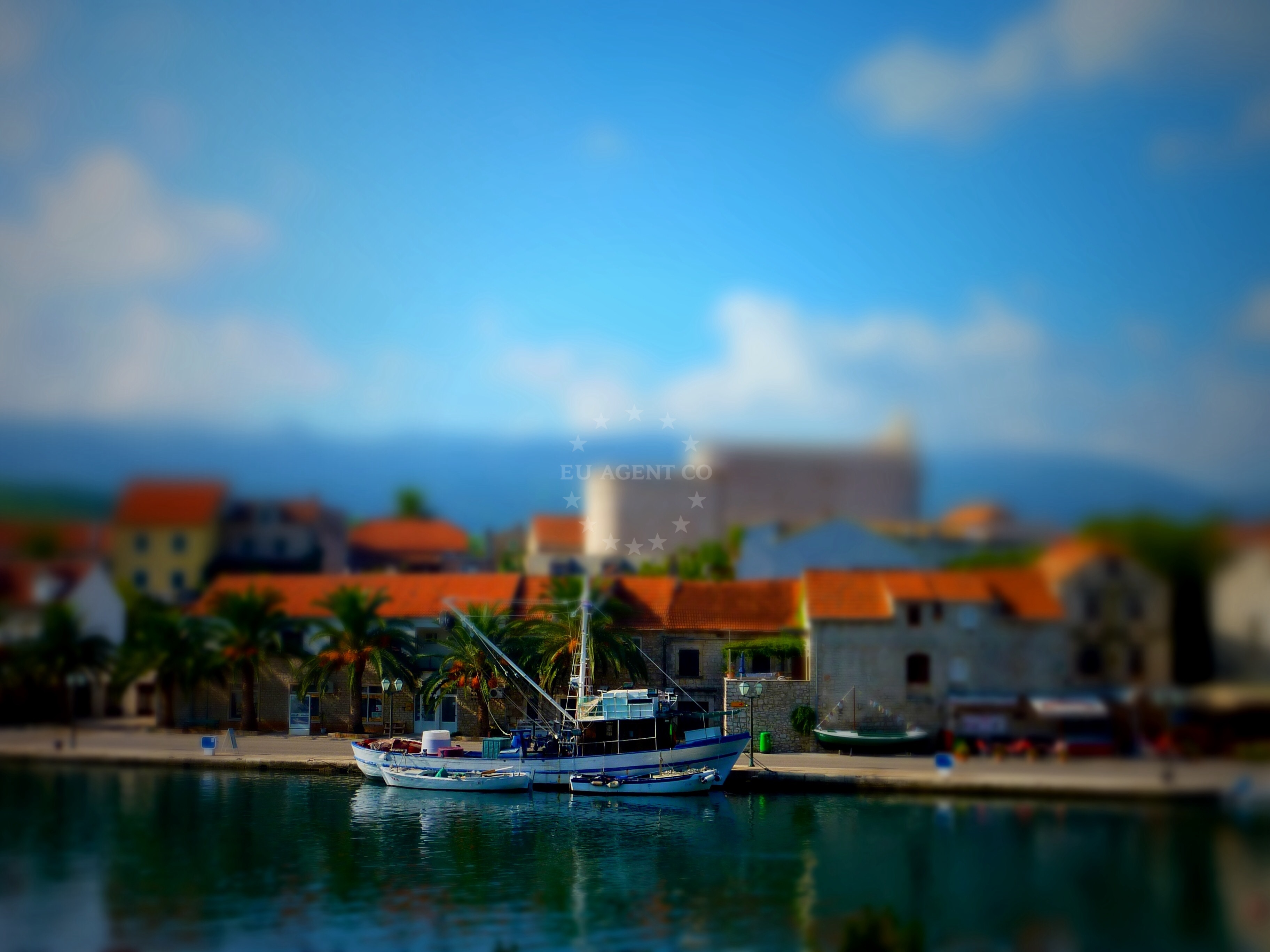 View of Hvar Island from Vrboska Harbour