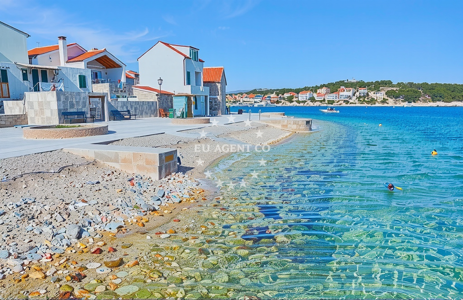 Additional view of Krapanj harbor in Harbour in Krapanj on the island Krapanj, Central Dalmatia, Croatia photo 5