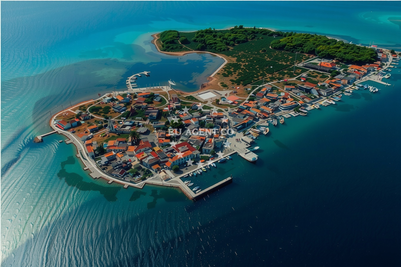 Additional view of Krapanj harbor in Harbour in Krapanj on the island Krapanj, Central Dalmatia, Croatia photo 11