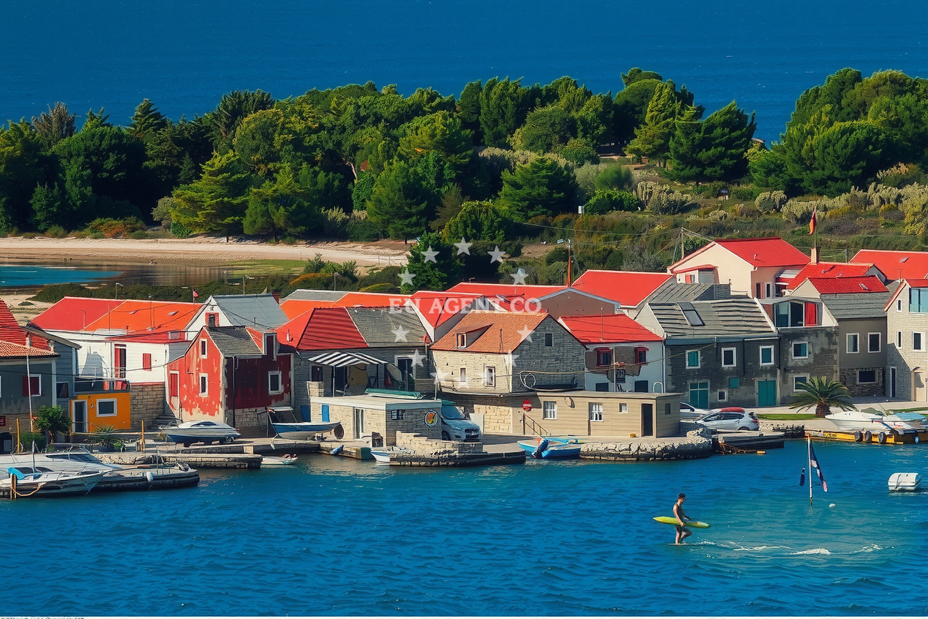 Additional view of Krapanj harbor in Harbour in Krapanj on the island Krapanj, Central Dalmatia, Croatia photo 13