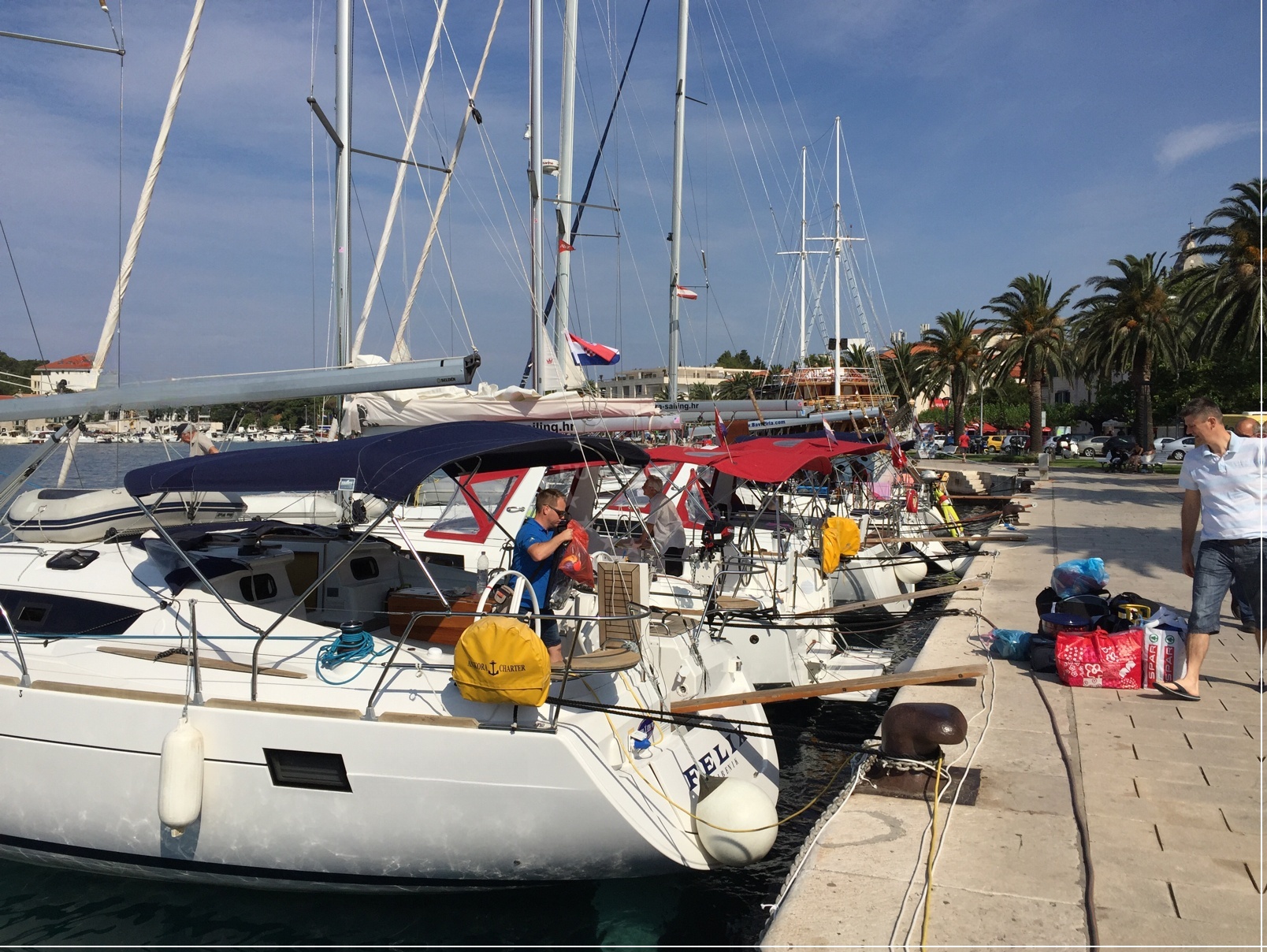 Fuel station and marina facilities at Makarska Harbour