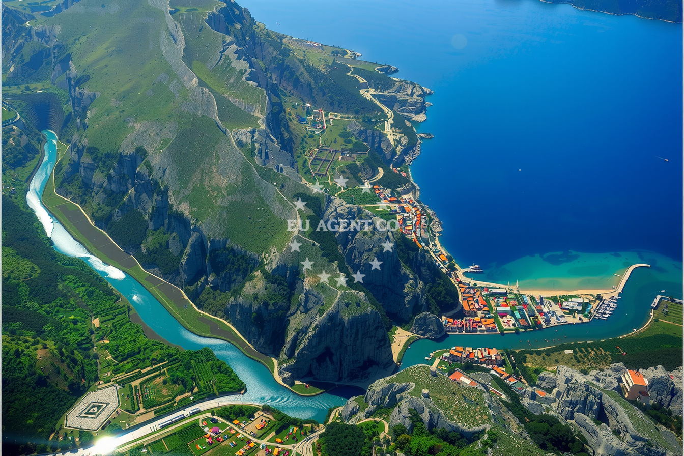 Additional view of Omiš harbor in Harbour in Omiš, Central Dalmatia, Croatia photo 10