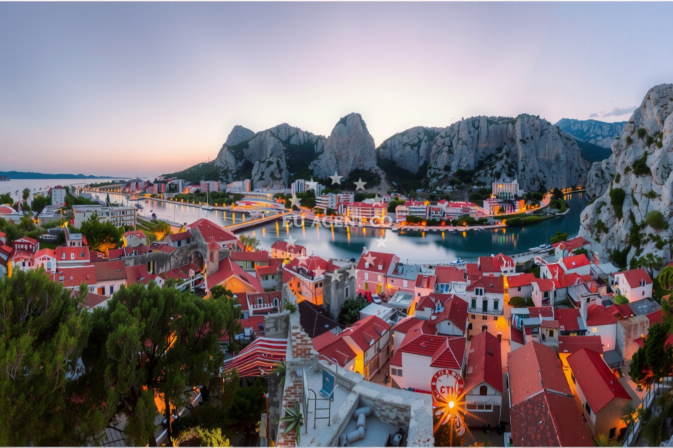 Additional view of Omiš harbor in Harbour in Omiš, Central Dalmatia, Croatia photo 12