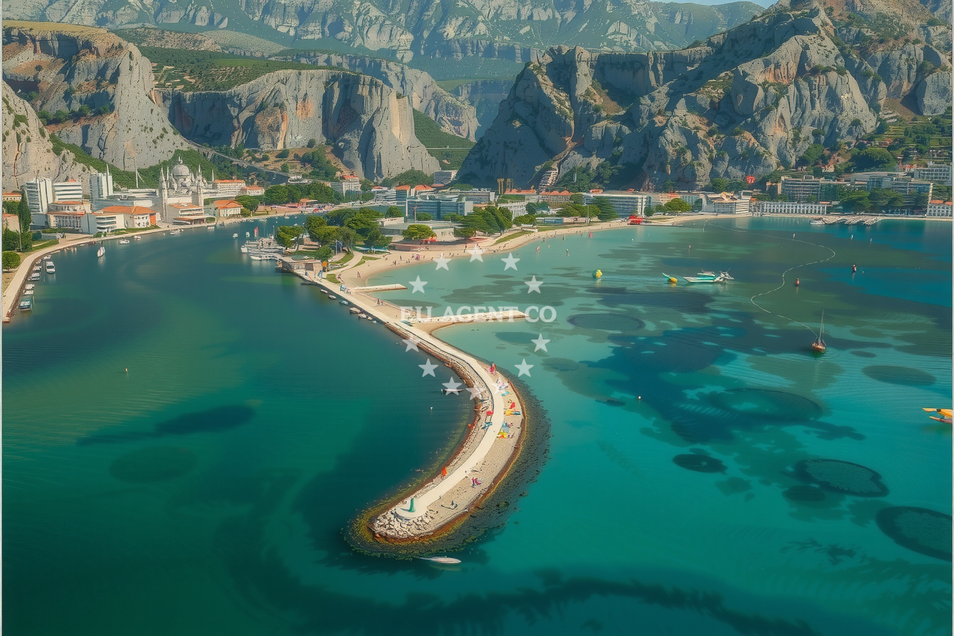 Additional view of Omiš harbor in Harbour in Omiš, Central Dalmatia, Croatia photo 13