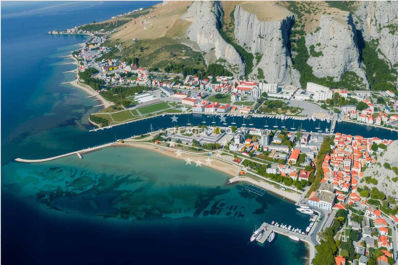 Additional view of Omiš harbor in Harbour in Omiš, Central Dalmatia, Croatia photo 16