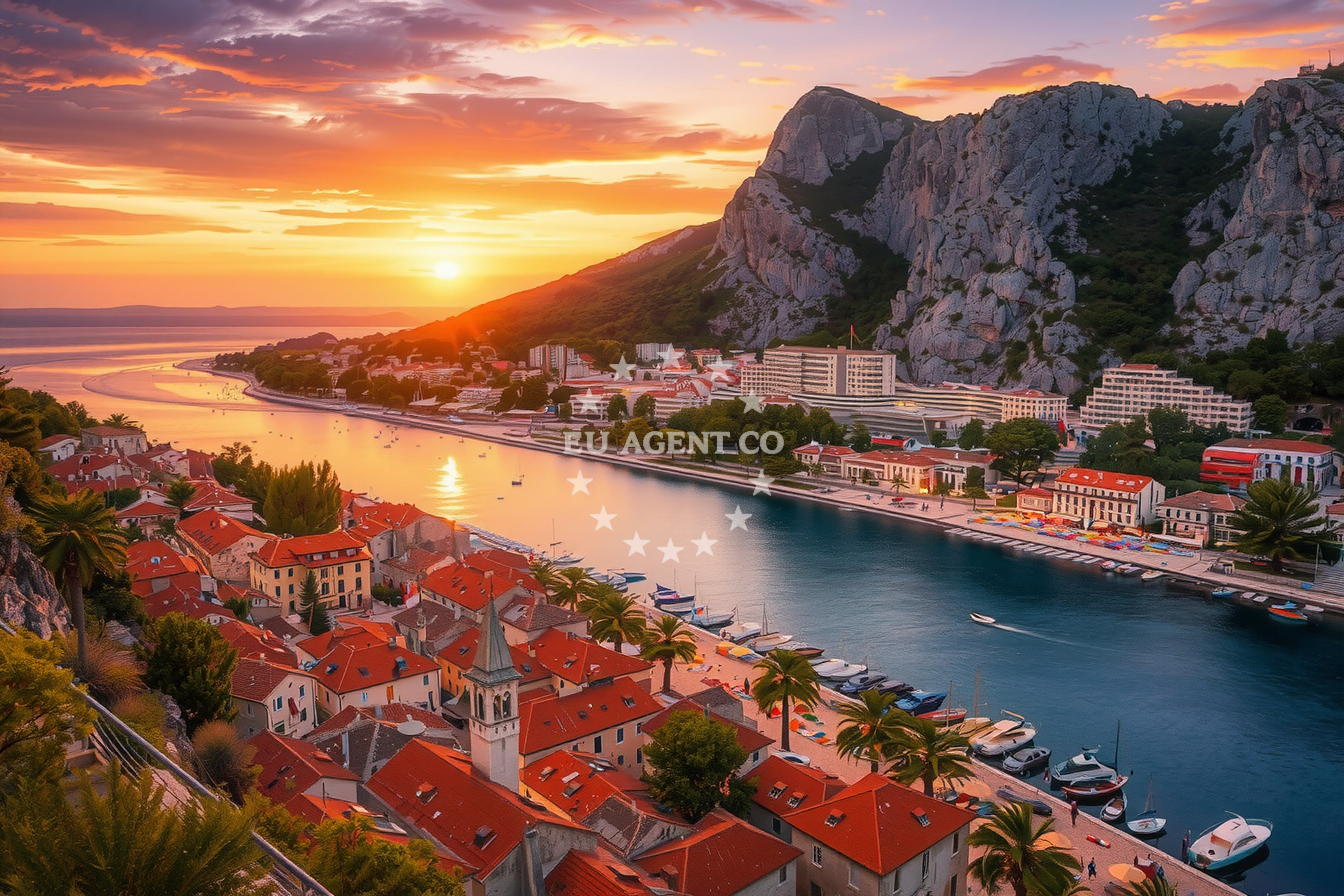 Additional view of Omiš harbor in Harbour in Omiš, Central Dalmatia, Croatia photo 17