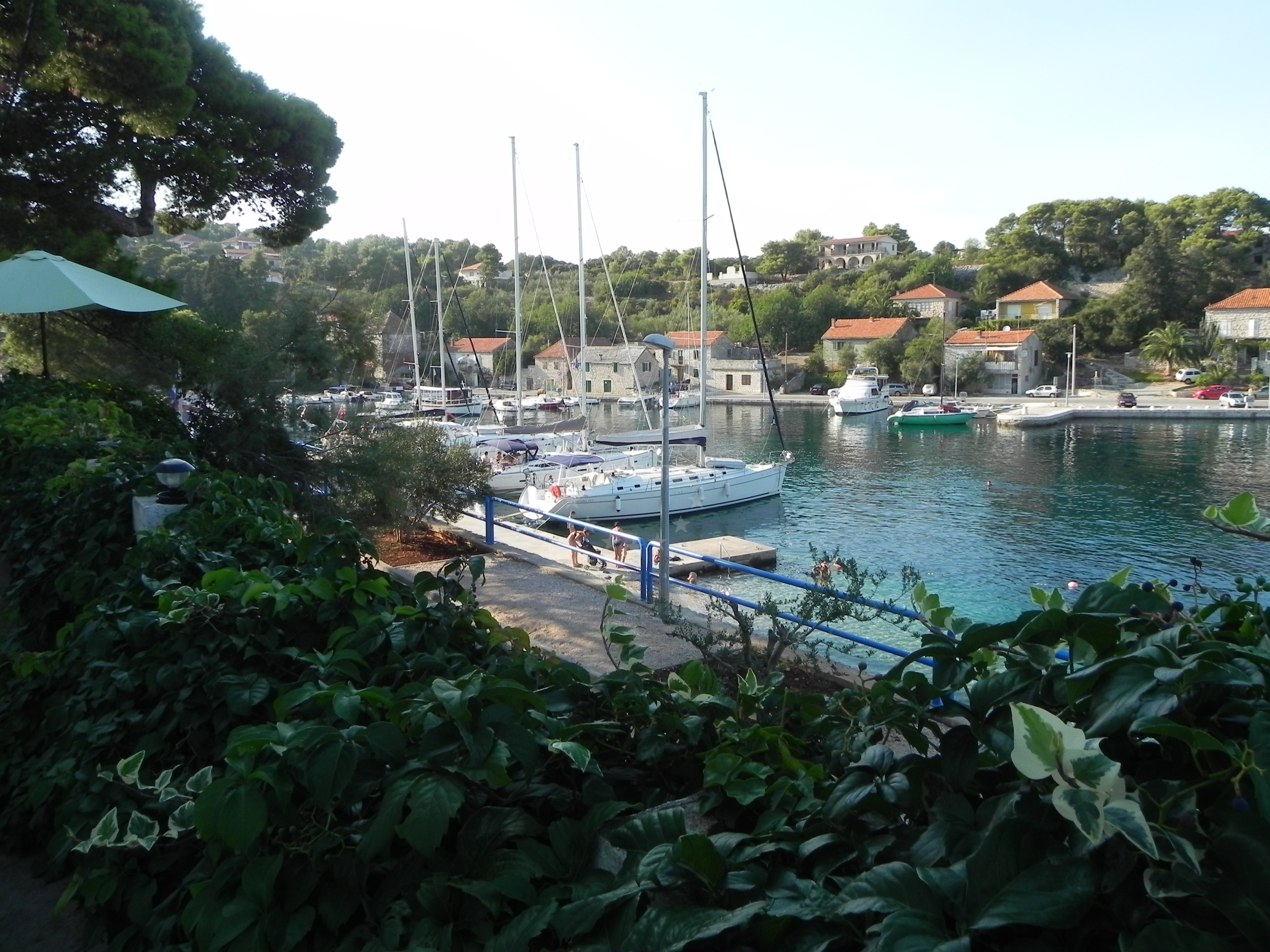 Yachts moored at Rogac Harbour, Solta Island