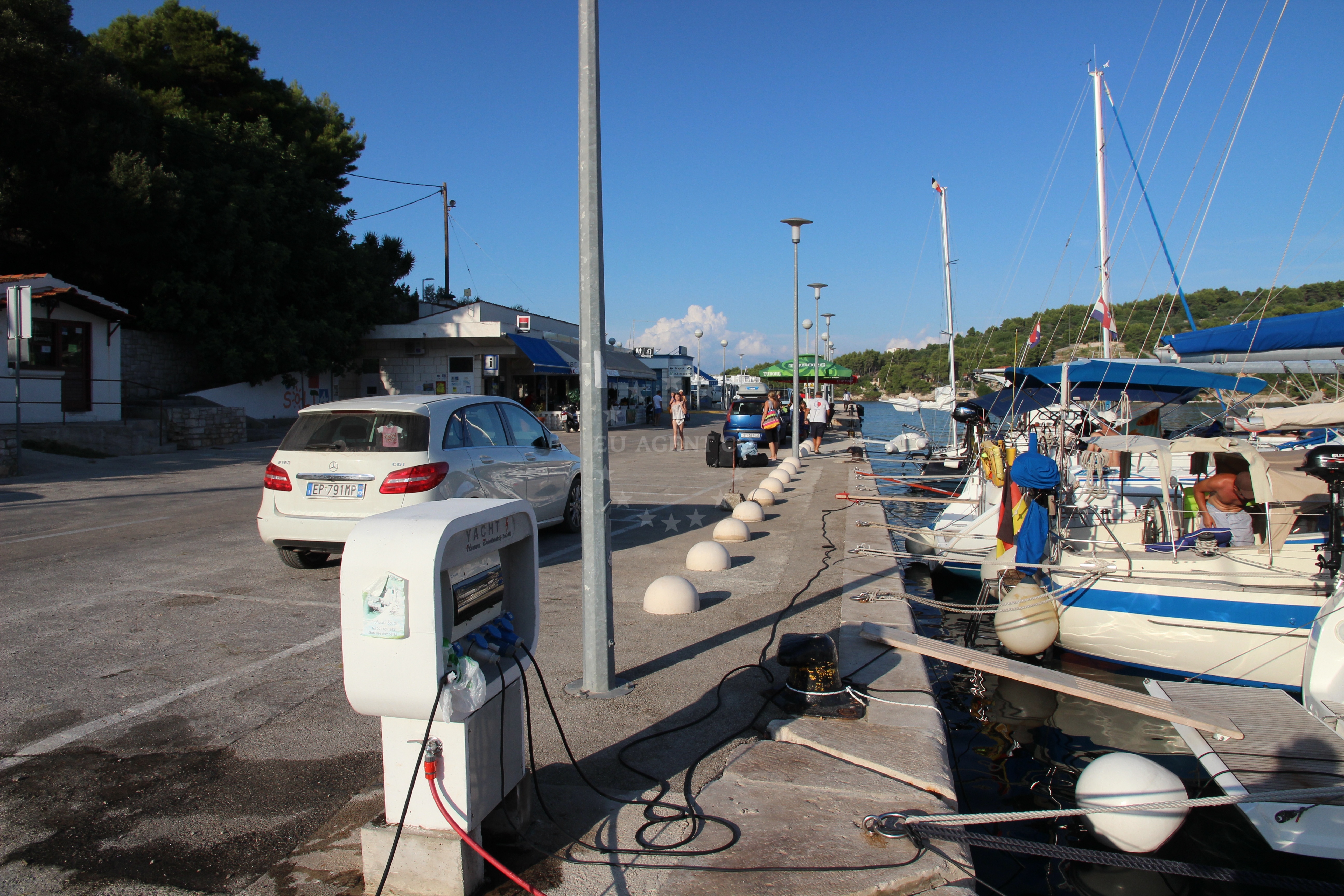 Charter fleet on the south quay of Rogac Harbour