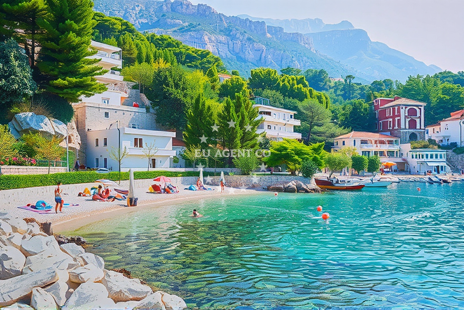 Church in Donja Brela village overlooking Stomarica Harbour