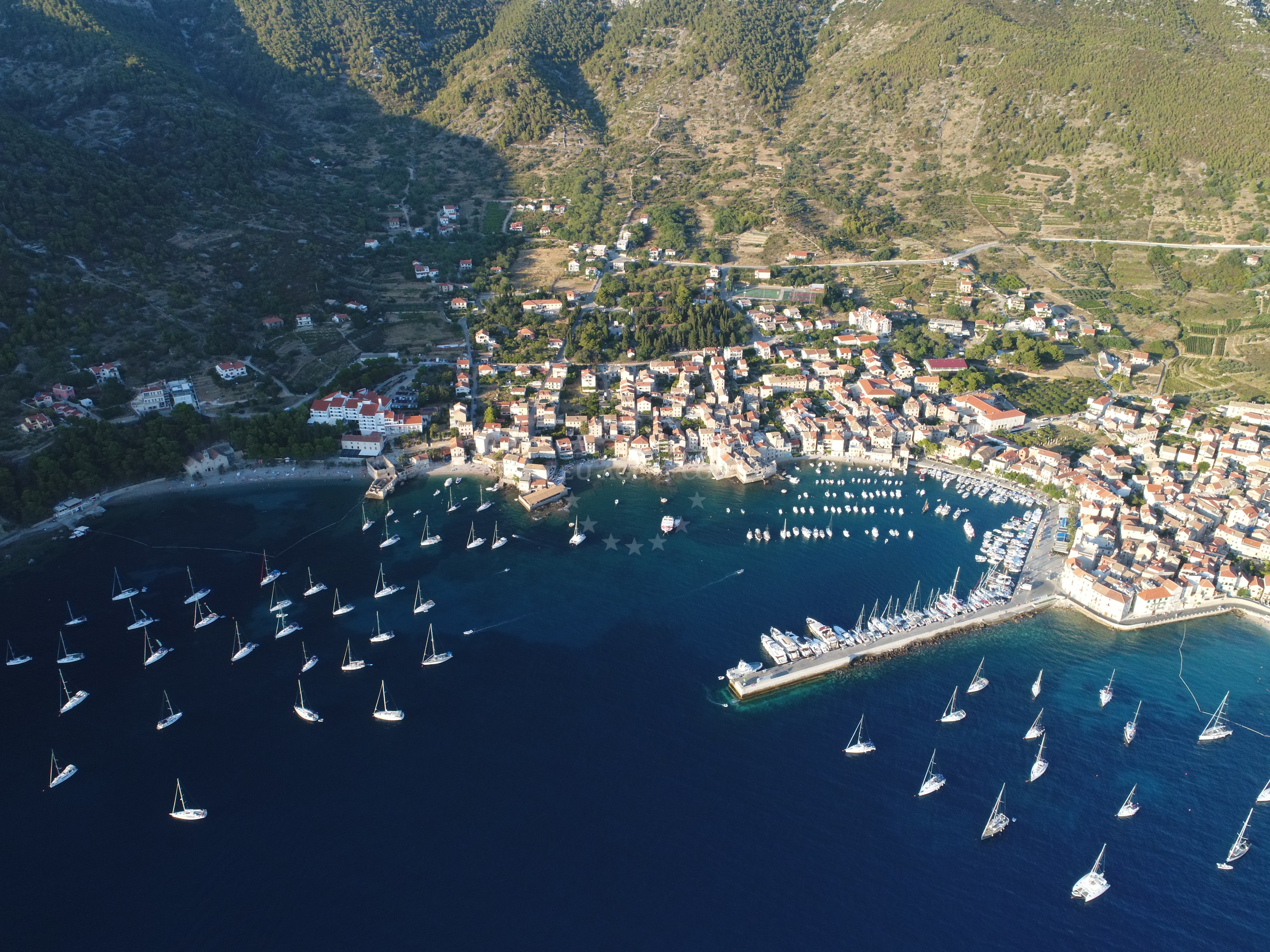 Additional view of Komiža harbor in Harbour in Komiža on the island Vis, Central Dalmatia, Croatia photo 20