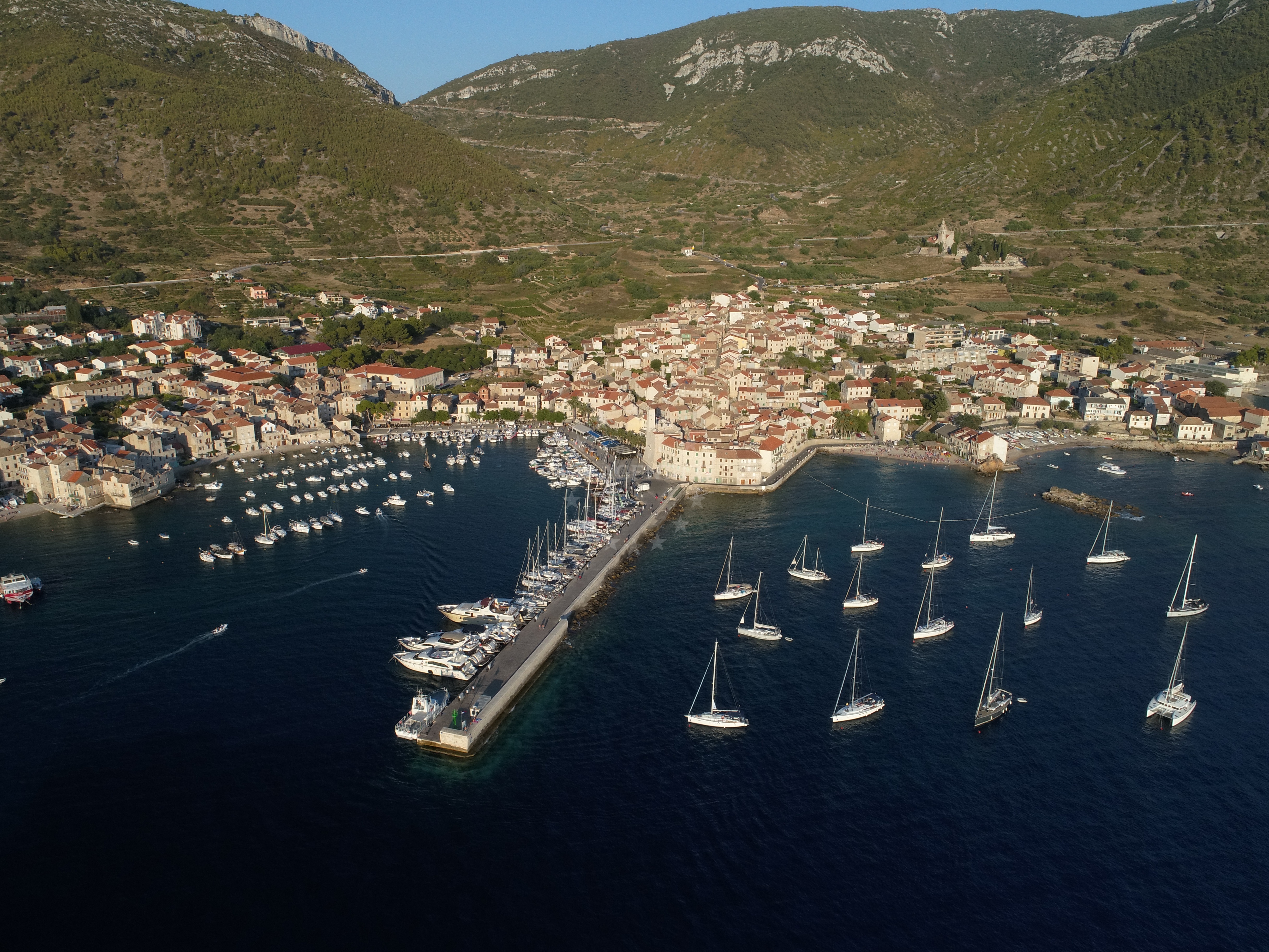 Additional view of Komiža harbor in Harbour in Komiža on the island Vis, Central Dalmatia, Croatia photo 21