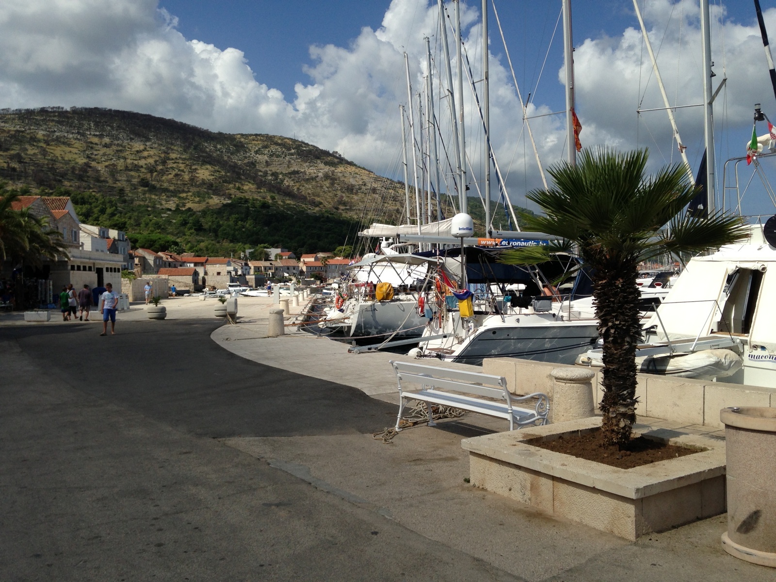 Historic quay and yachts at Kut Harbour