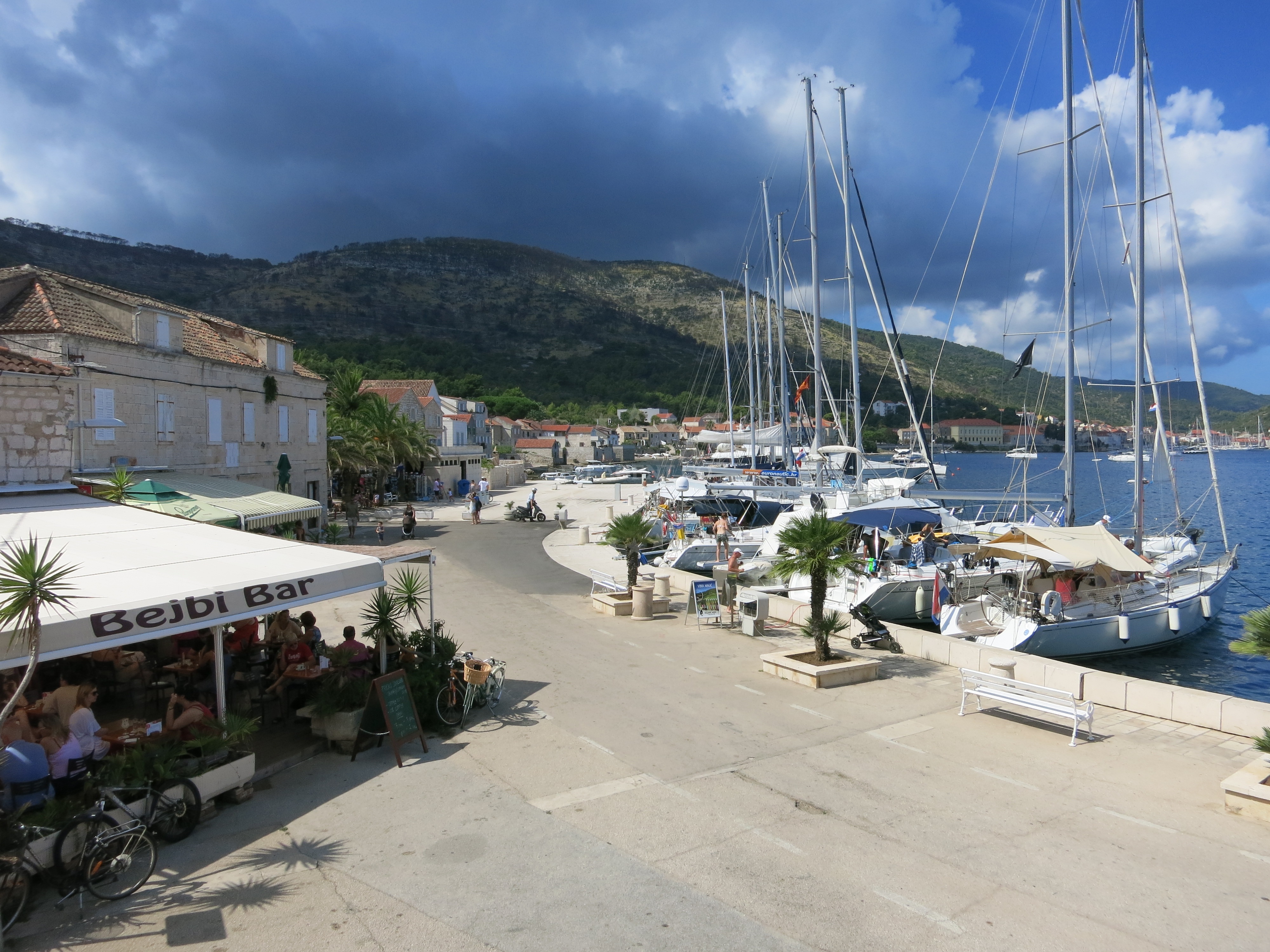 Sunset view over Kut Harbour, Vis Island