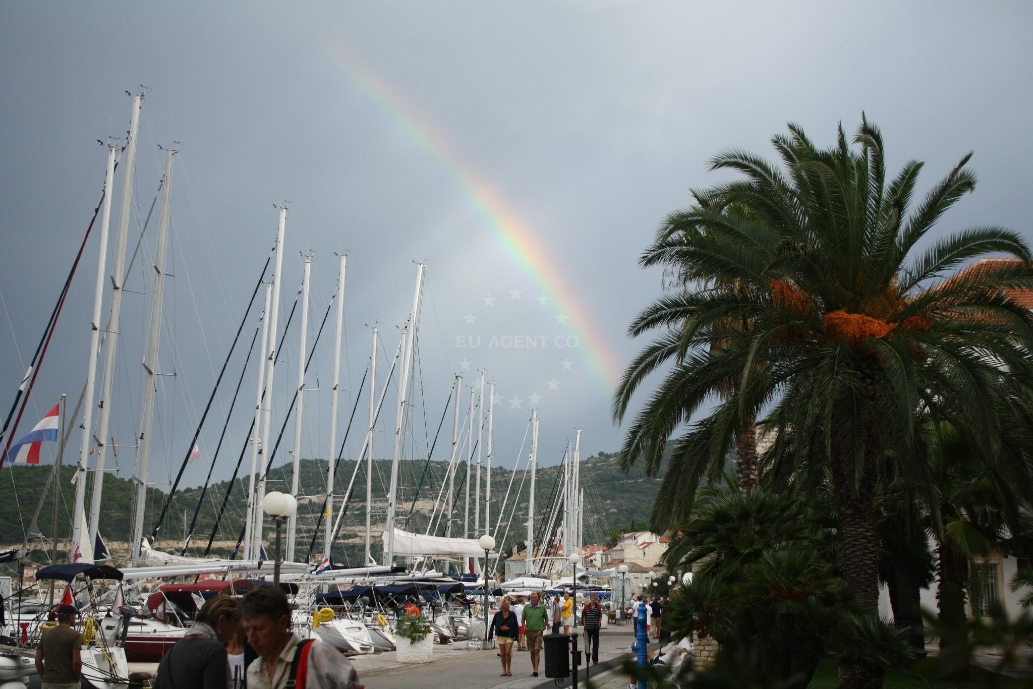 View of the church on the peninsula, Luka Harbour