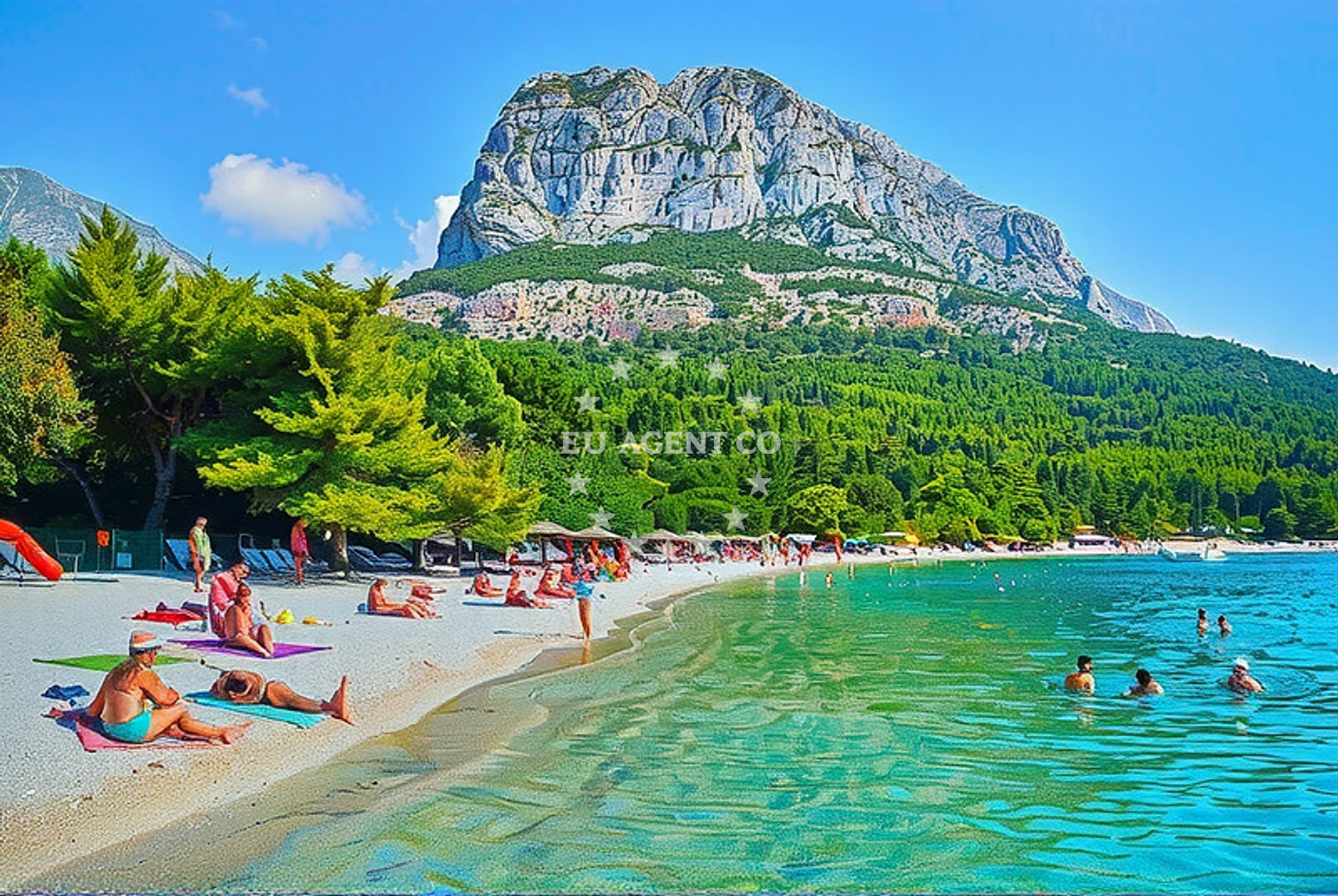 Scenic beach near Zaostrog Harbour with clear waters and rocky shoreline