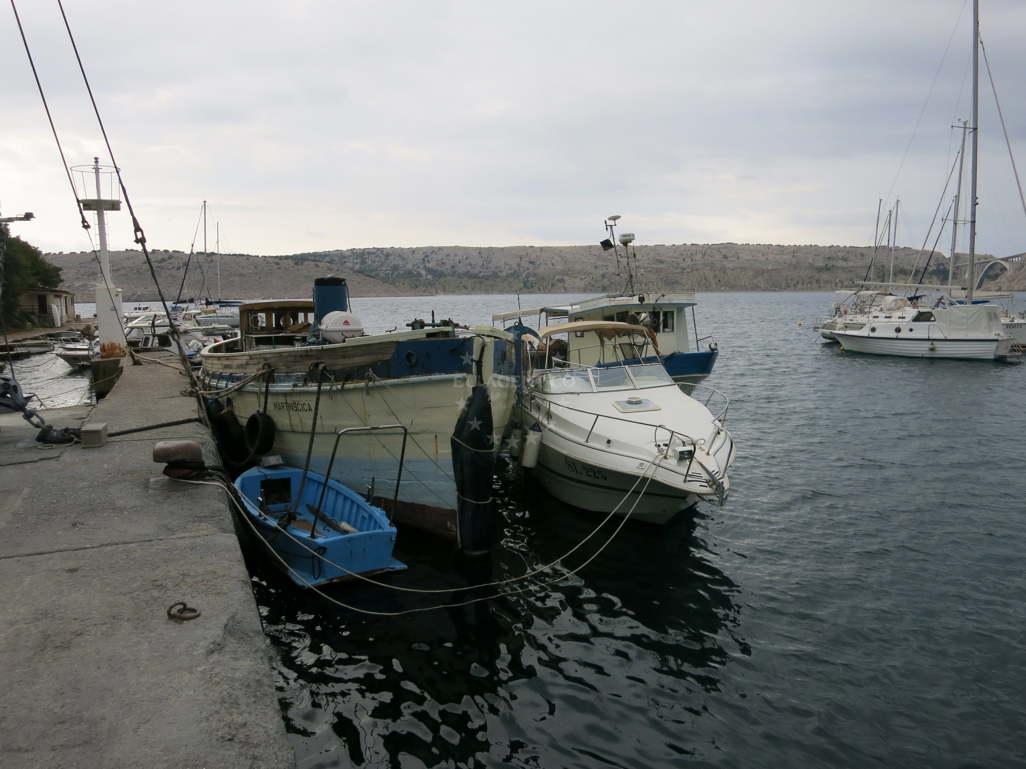 Local sailing club boats at Cresnjeva Harbour